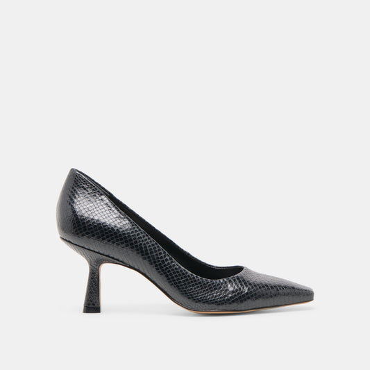 Briona Onyx Embossed Leather Heels Dolce Vita On sale