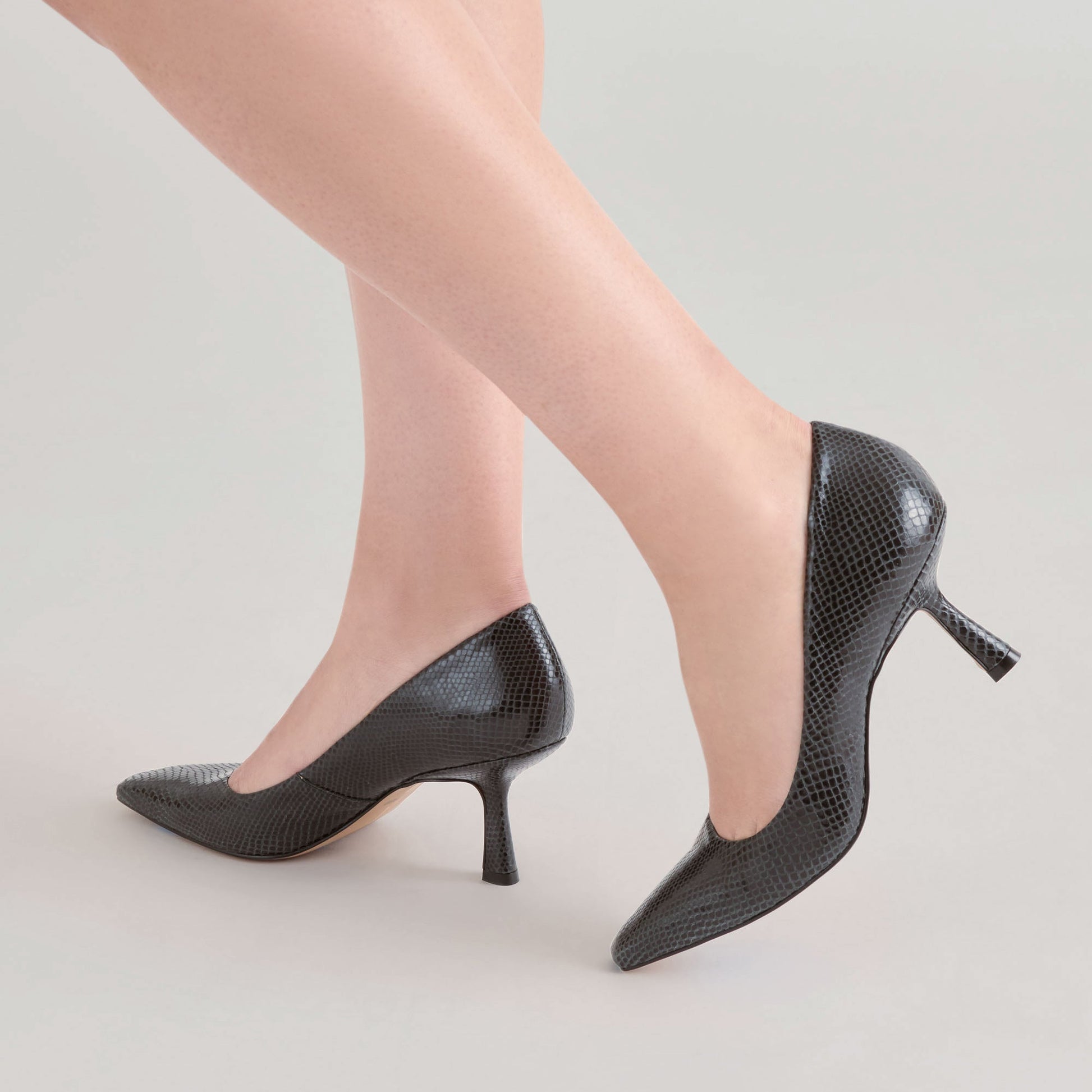 Briona Onyx Embossed Leather Heels Dolce Vita On sale