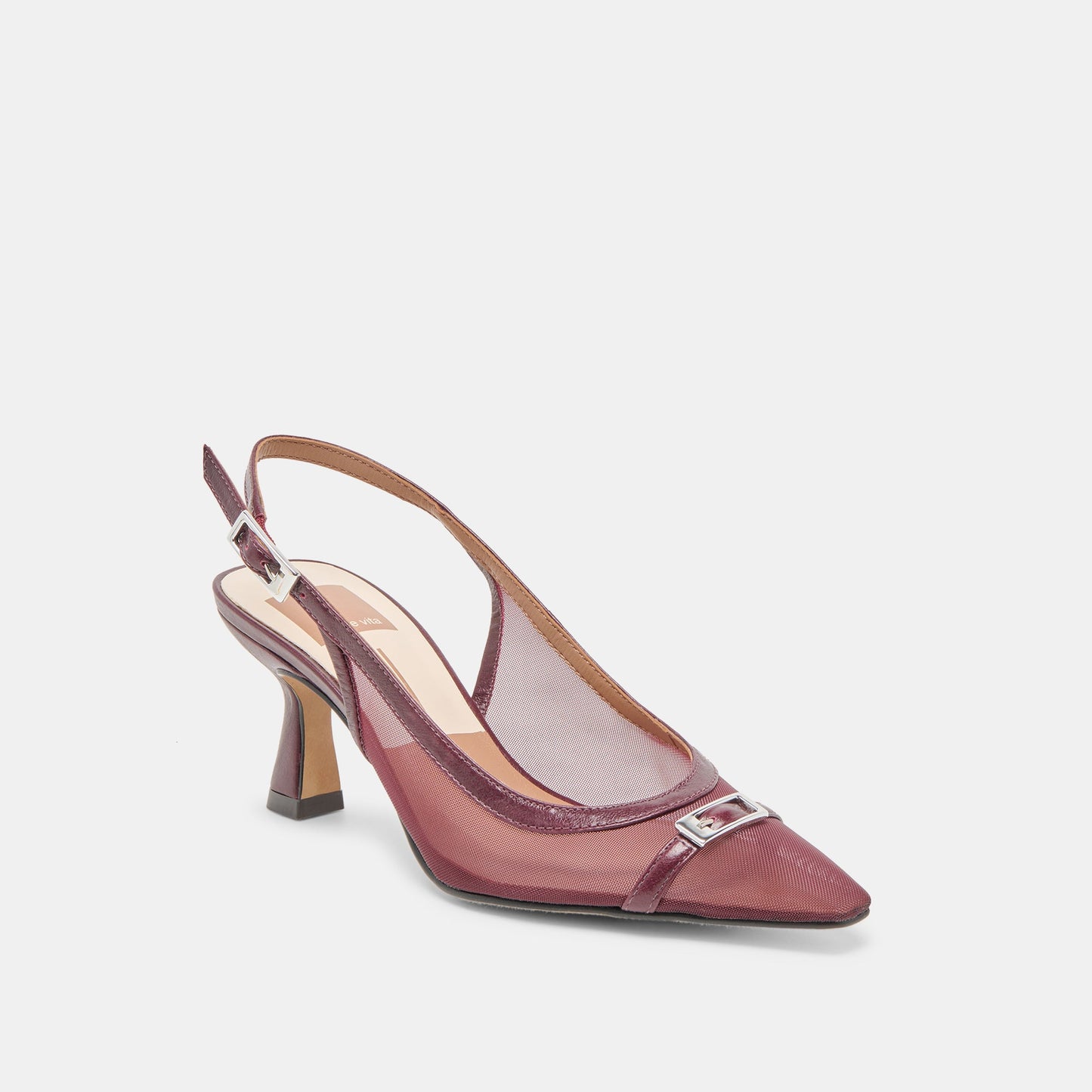 Lorine Burgundy Mesh Heels Dolce Vita us
