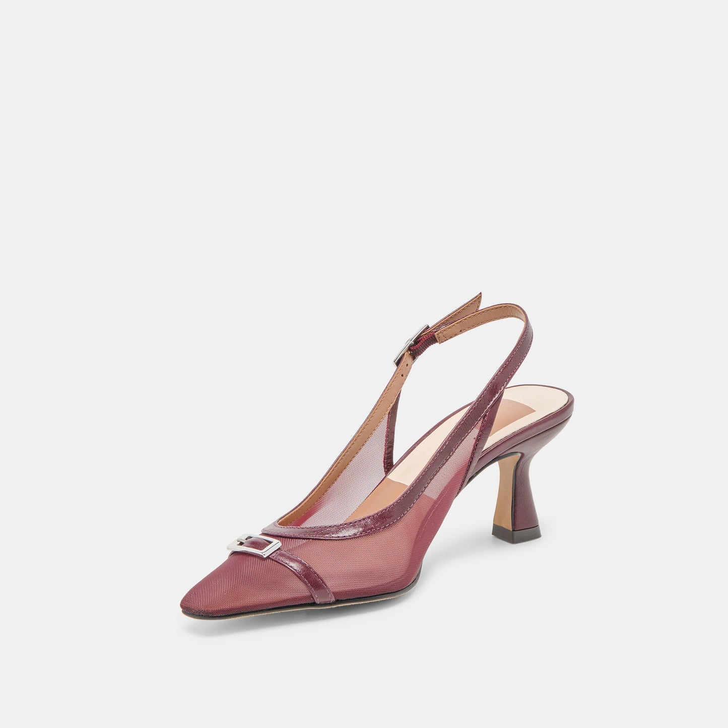 Lorine Burgundy Mesh Heels Dolce Vita us