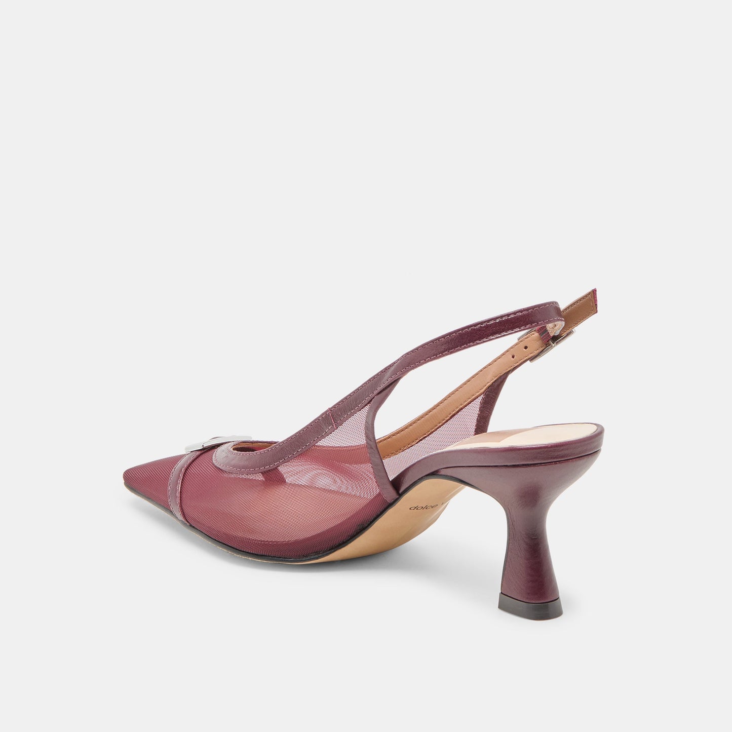 Lorine Burgundy Mesh Heels Dolce Vita us