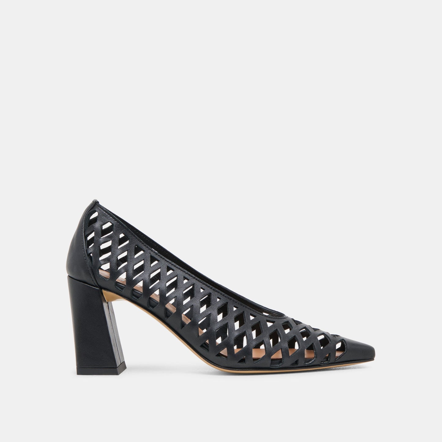 Tanya Black Woven Leather Heels Dolce Vita Sale