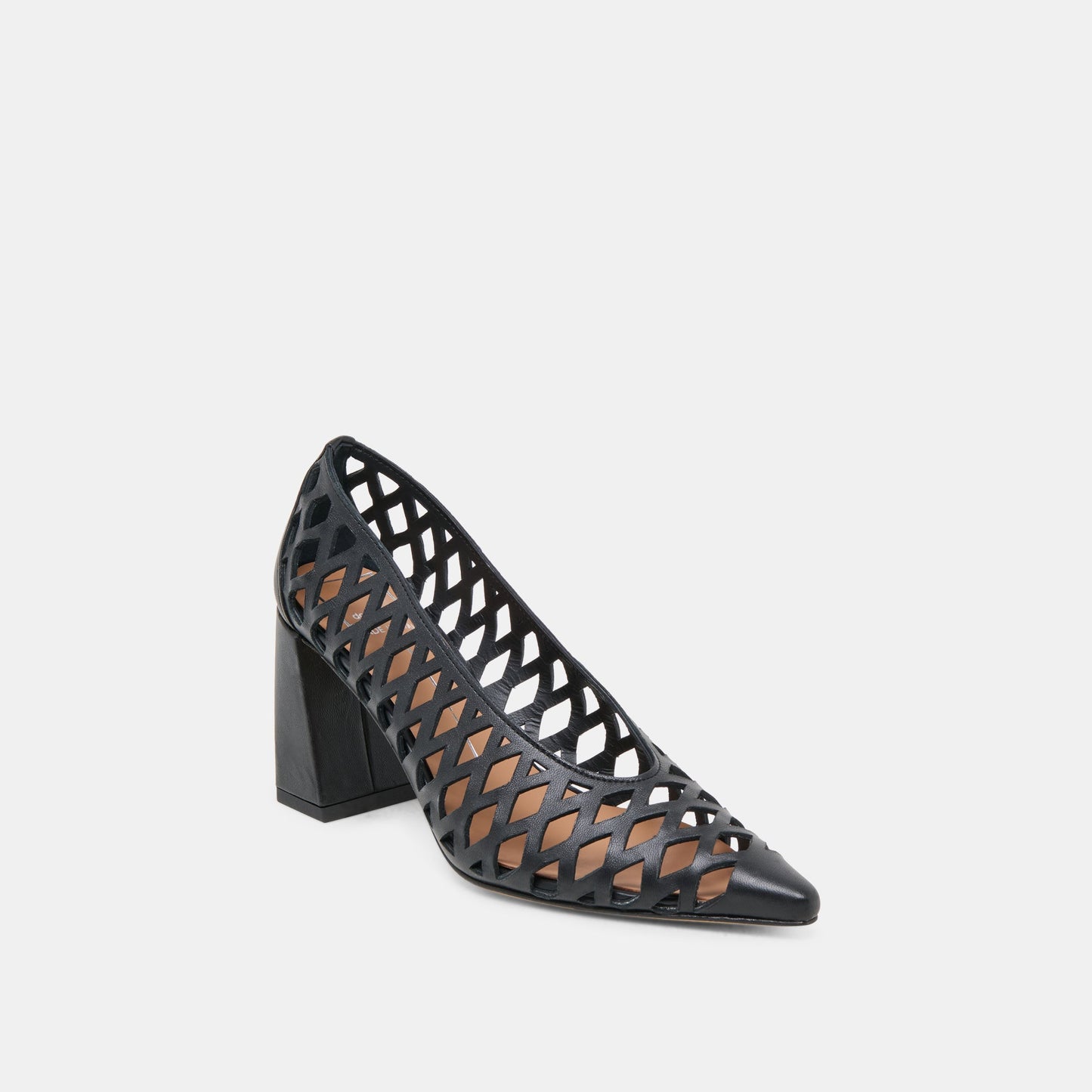 Tanya Black Woven Leather Heels Dolce Vita Sale
