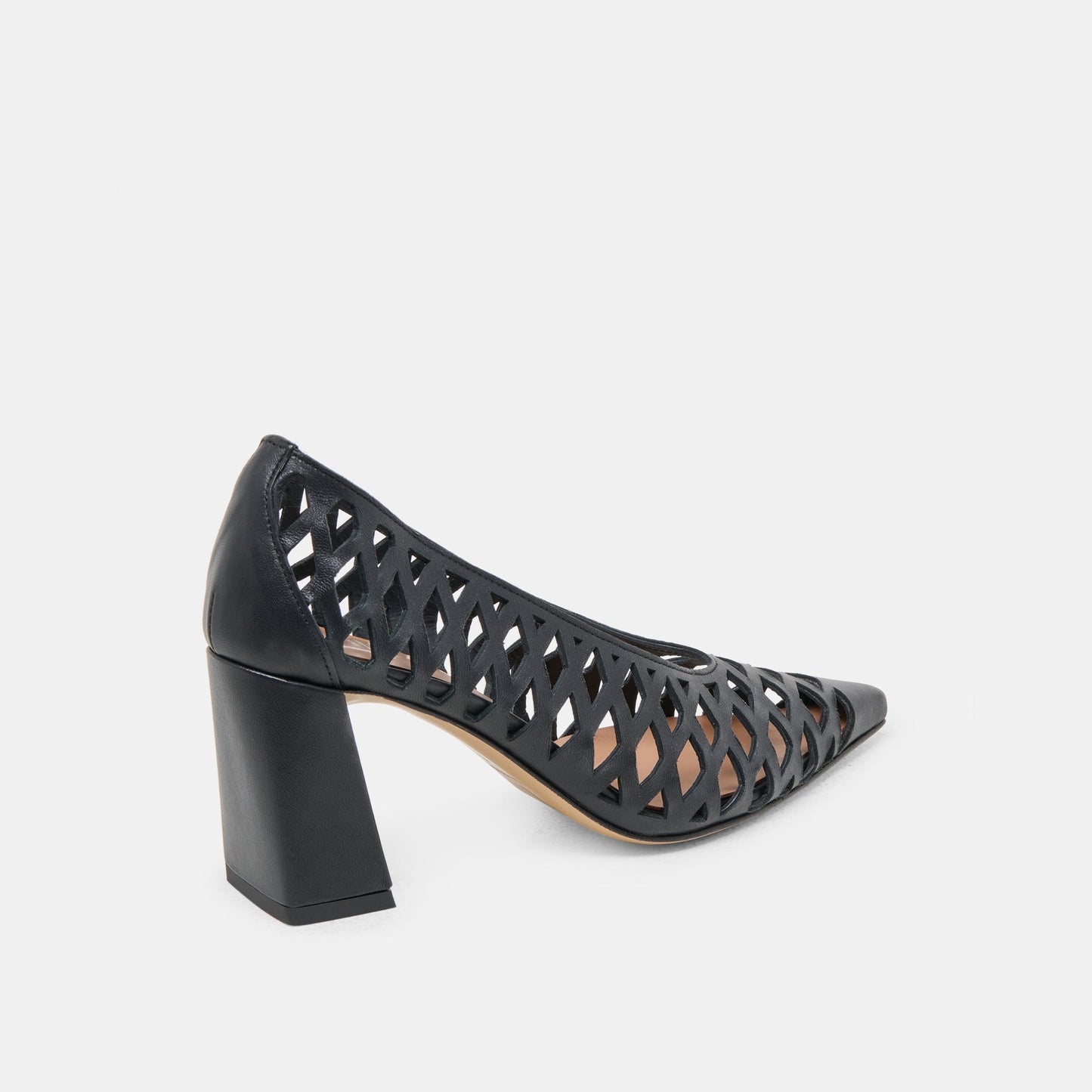 Tanya Black Woven Leather Heels Dolce Vita Sale