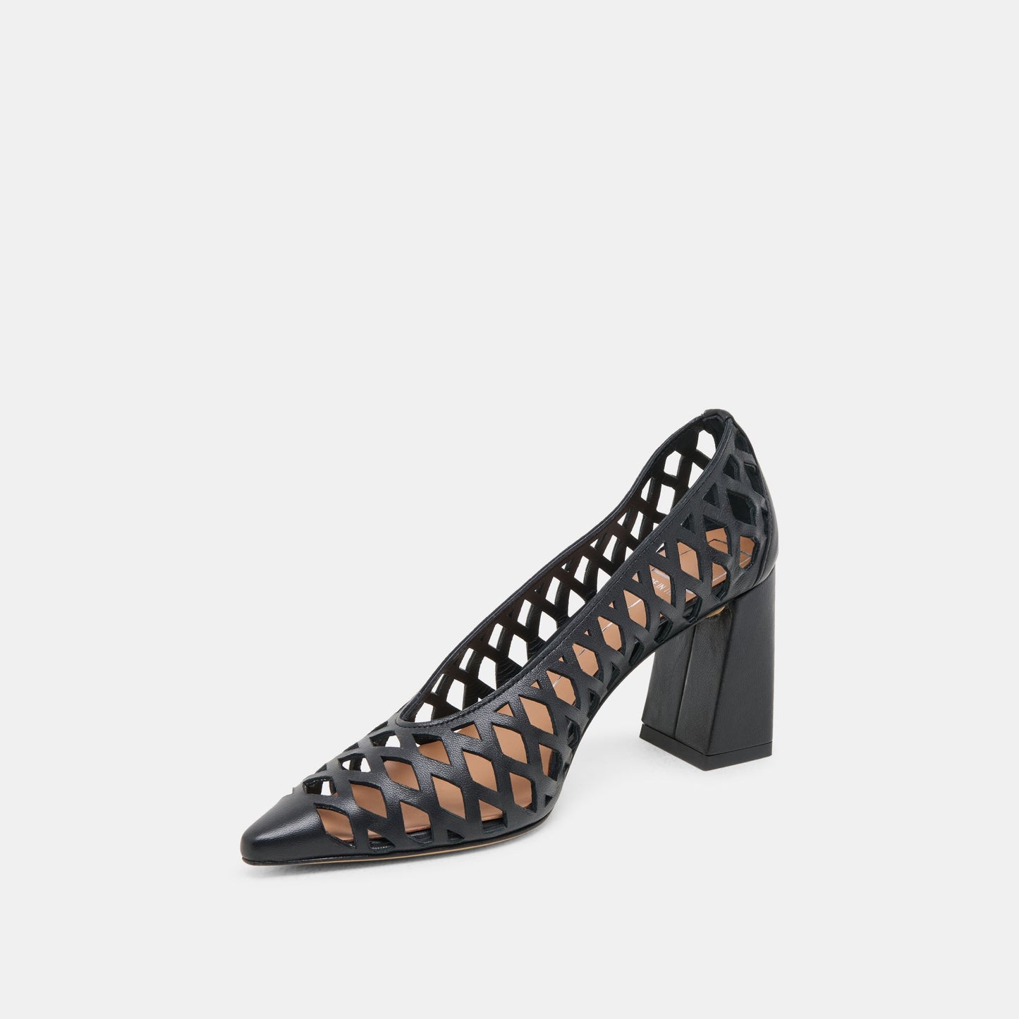 Tanya Black Woven Leather Heels Dolce Vita Sale