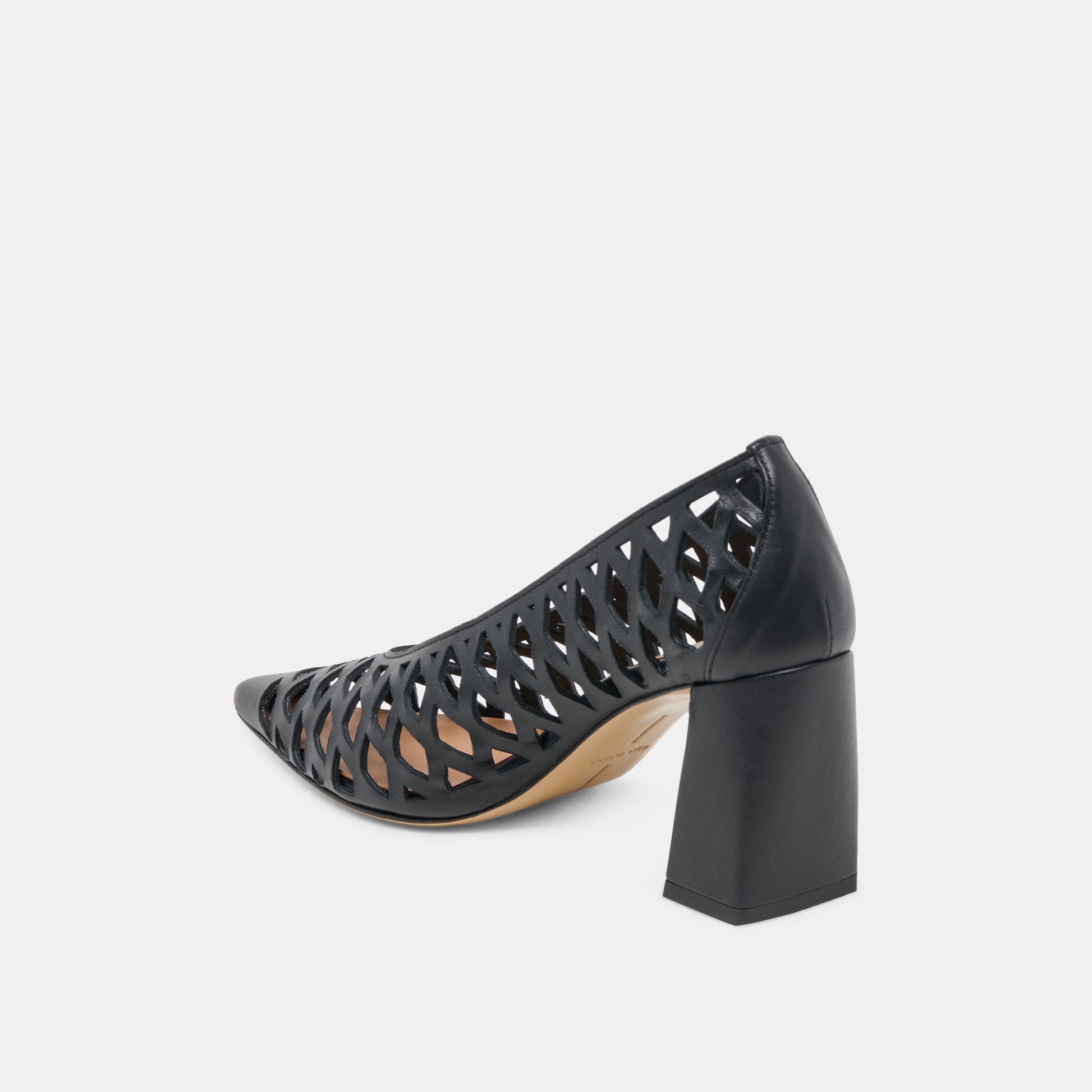 Tanya Black Woven Leather Heels Dolce Vita Sale