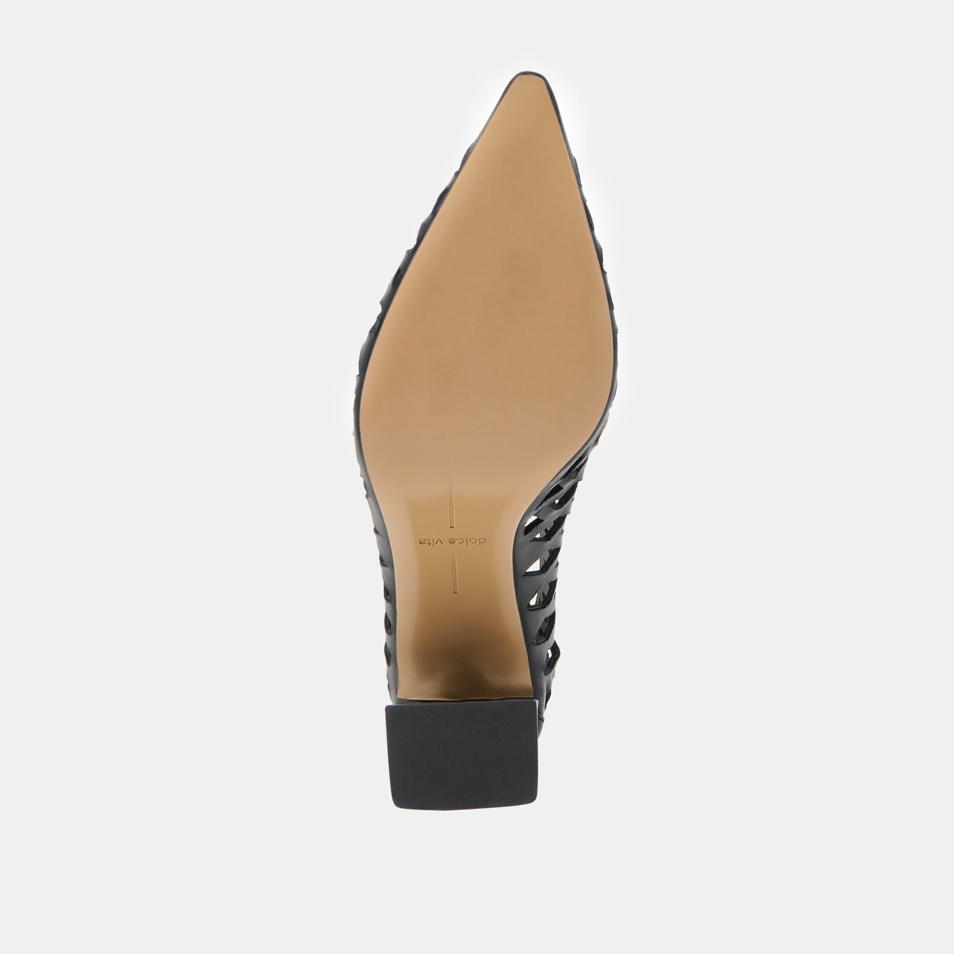Tanya Black Woven Leather Heels Dolce Vita Sale