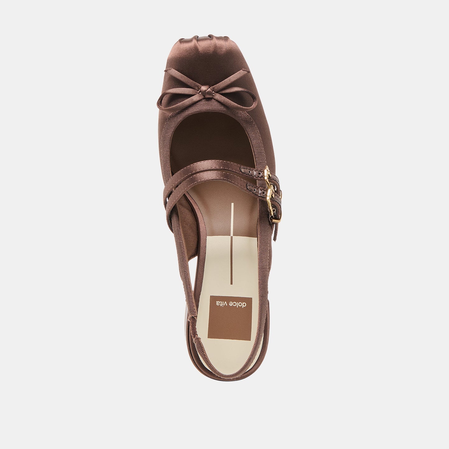 Loris Mahogany Satin Heels Dolce Vita New