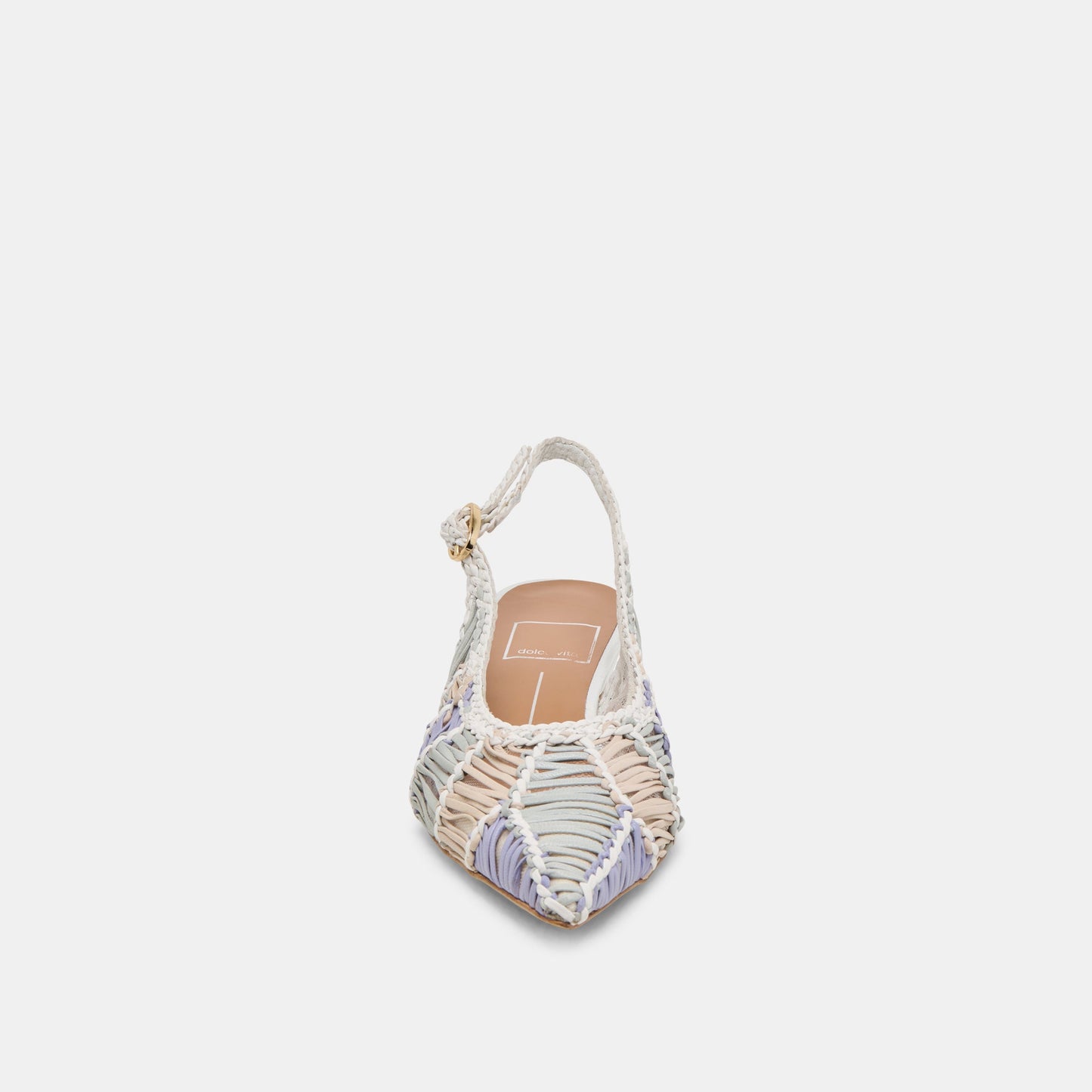 Dafney White Multi Woven Leather Heels Dolce Vita us