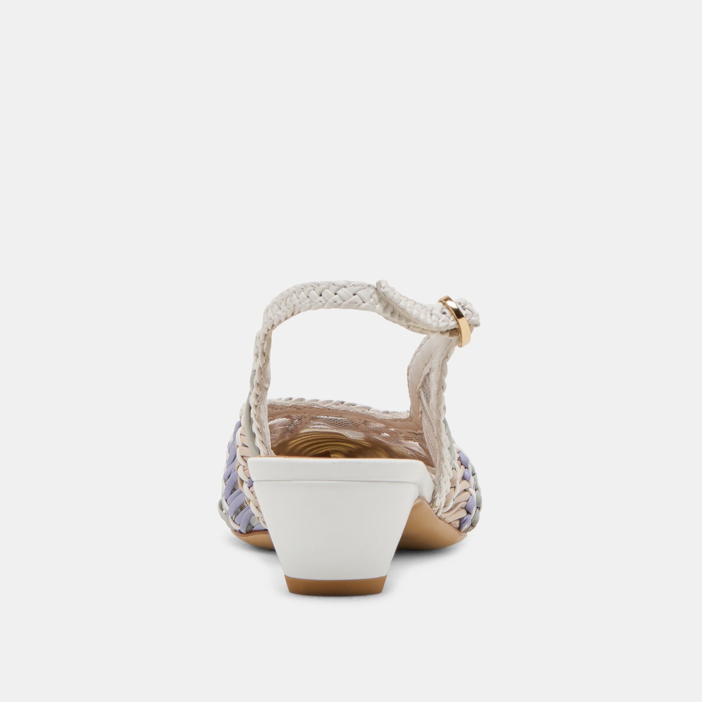 Dafney White Multi Woven Leather Heels Dolce Vita us