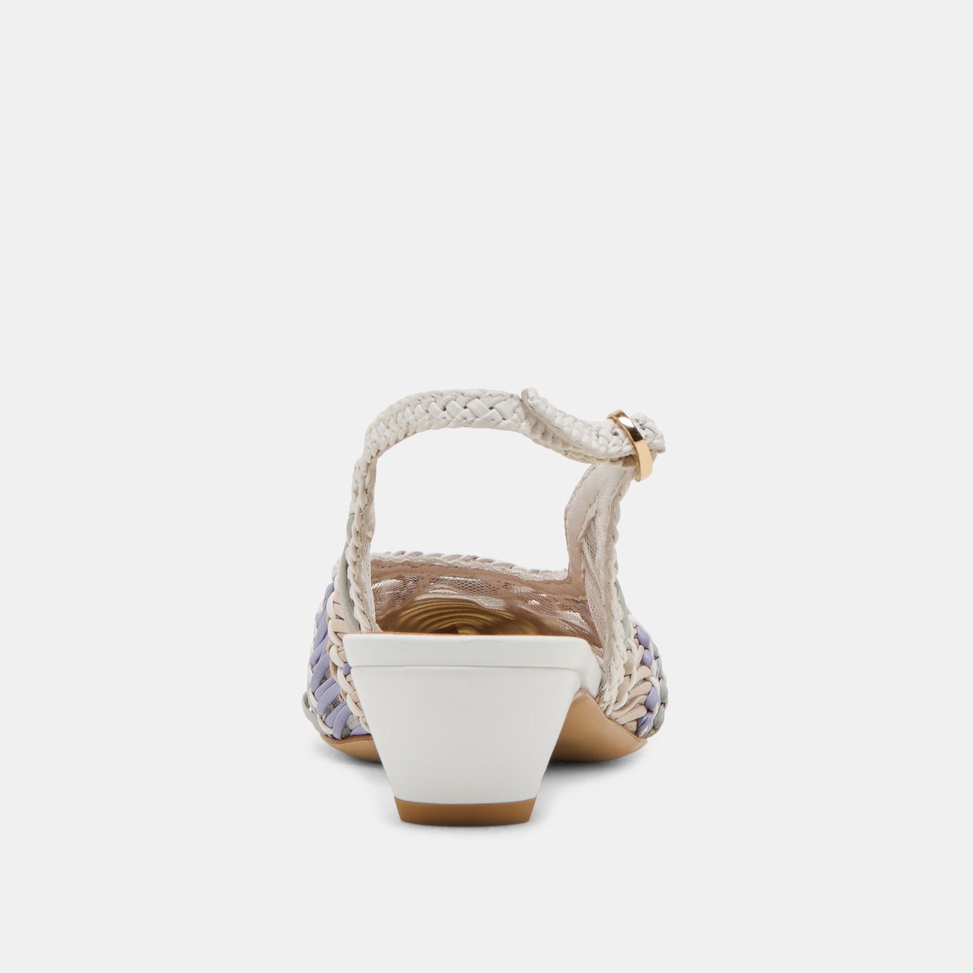Dafney White Multi Woven Leather Heels Dolce Vita us