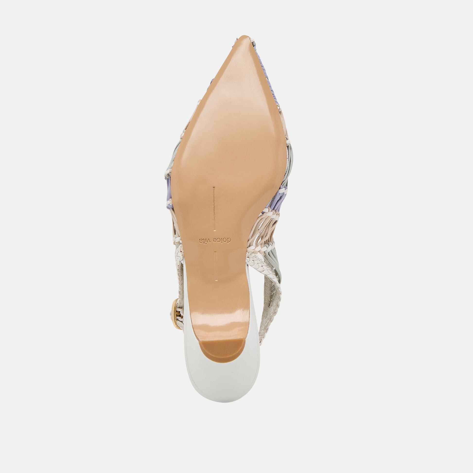 Dafney White Multi Woven Leather Heels Dolce Vita us