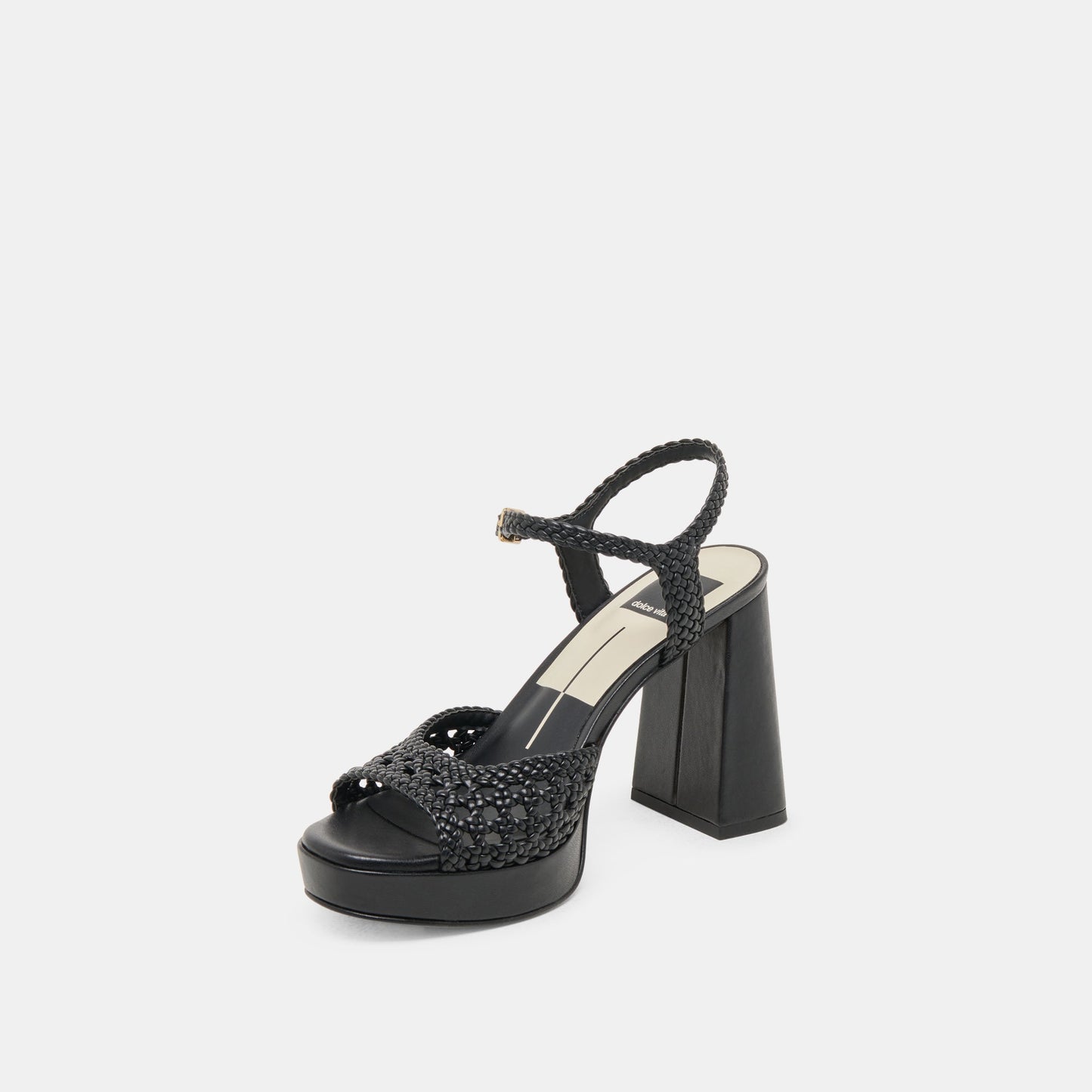 PEYTEN WIDE HEELS BLACK WOVEN STELLA
 – Dolce Vita Dolce Vita On sale