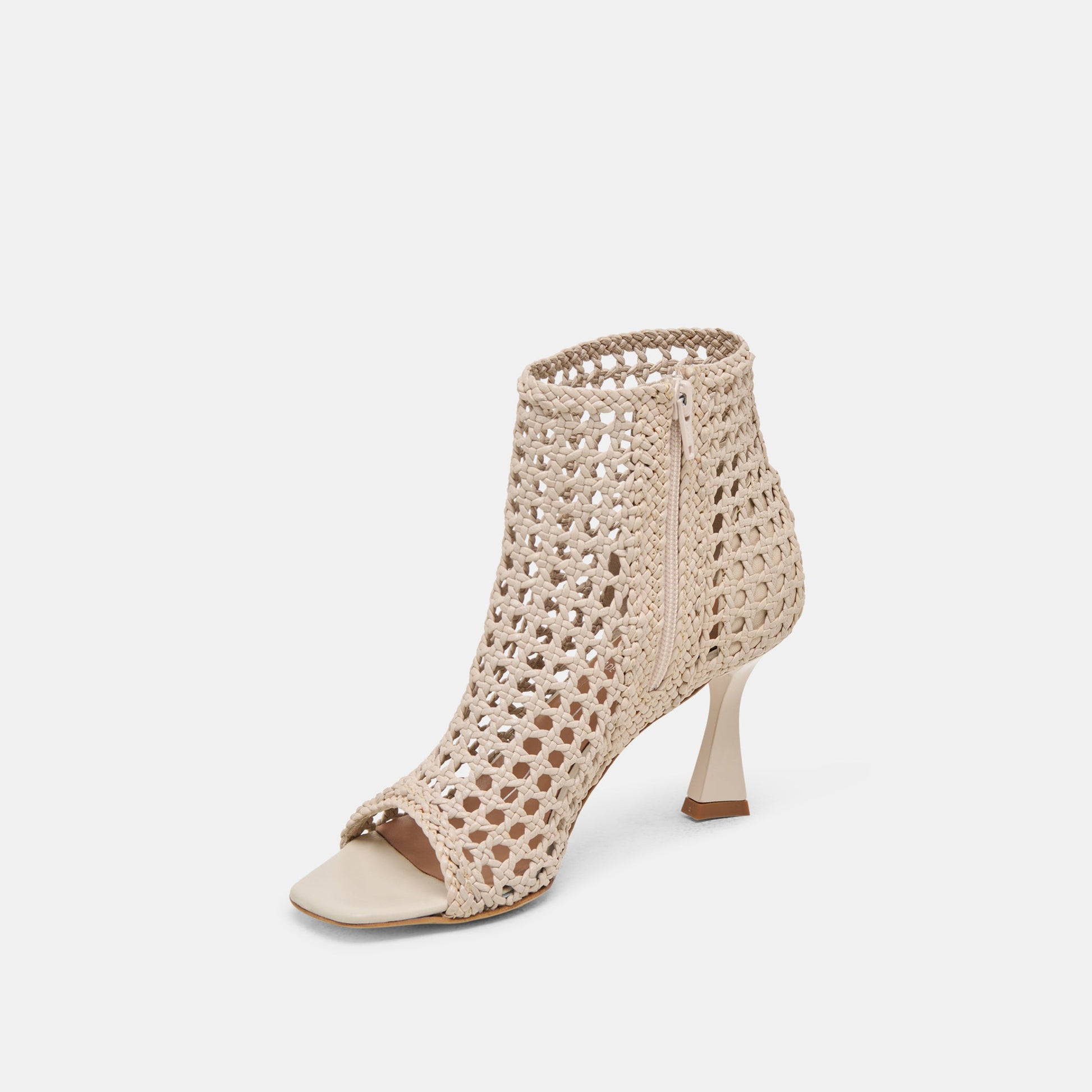 Quin Bone Woven Leather Heels Dolce Vita New