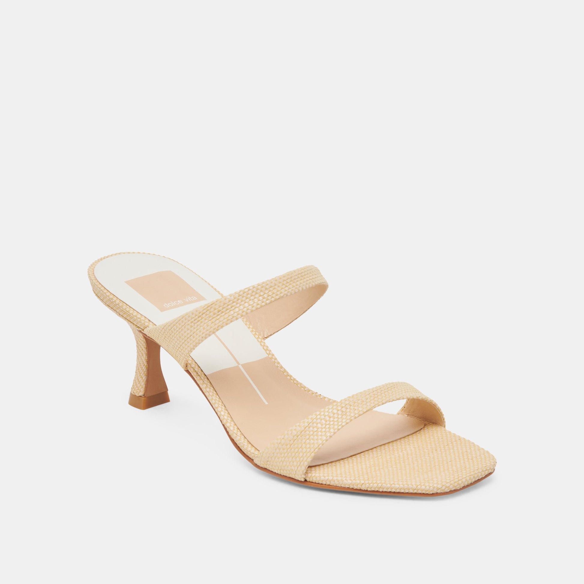 Genora Lt Natural Woven Raffia Heels Dolce Vita Discount