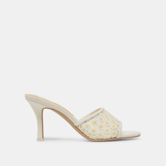 LAVENA FLORAL HEELS WHITE YELLOW FLORAL MESH
 – Dolce Vita Dolce Vita On sale