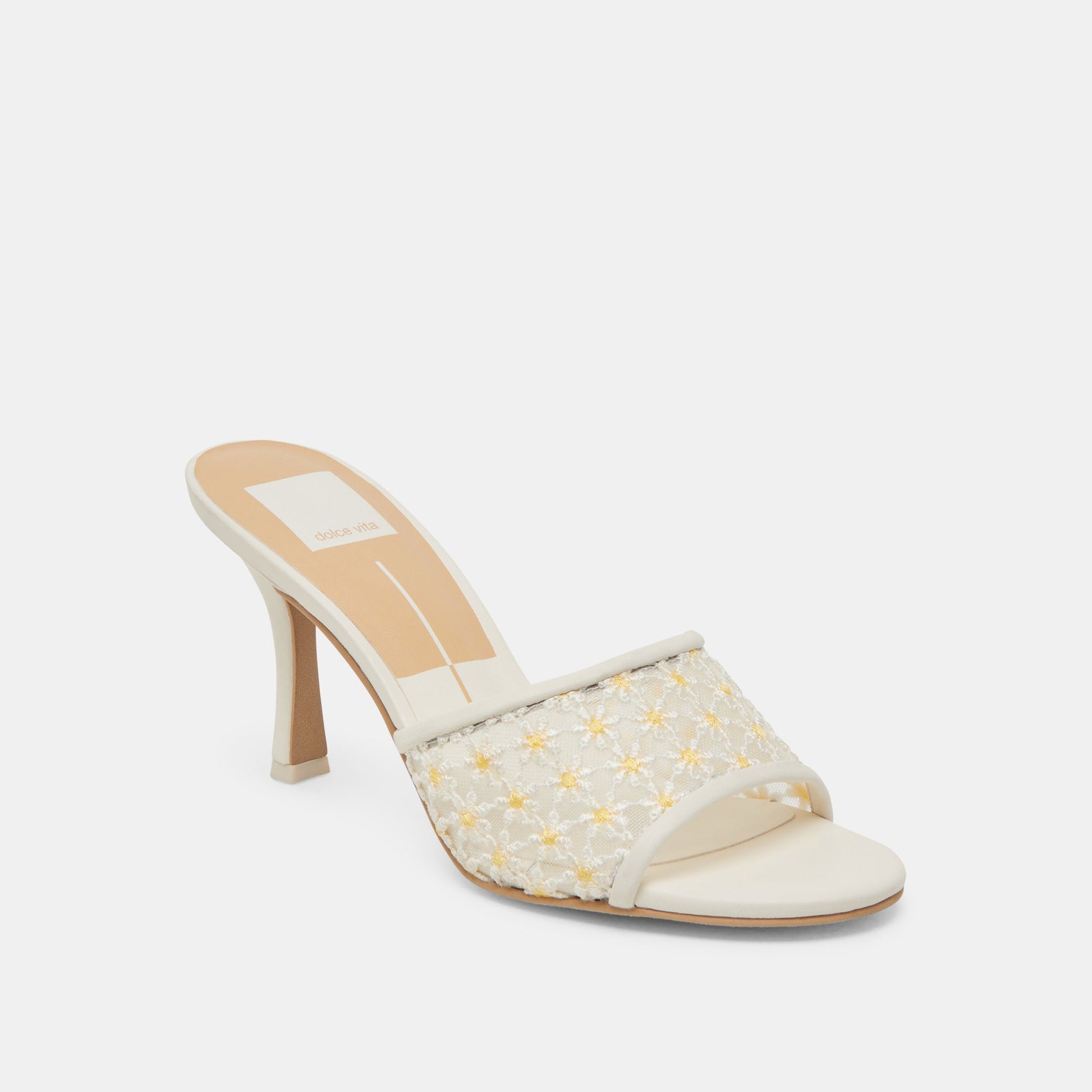 LAVENA FLORAL HEELS WHITE YELLOW FLORAL MESH
 – Dolce Vita Dolce Vita On sale