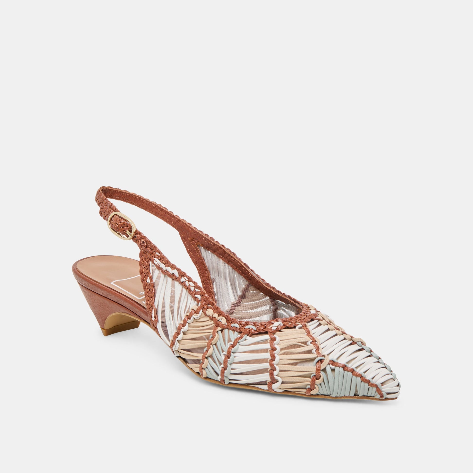 Dafney Tan Multi Woven Leather Heels Dolce Vita Online