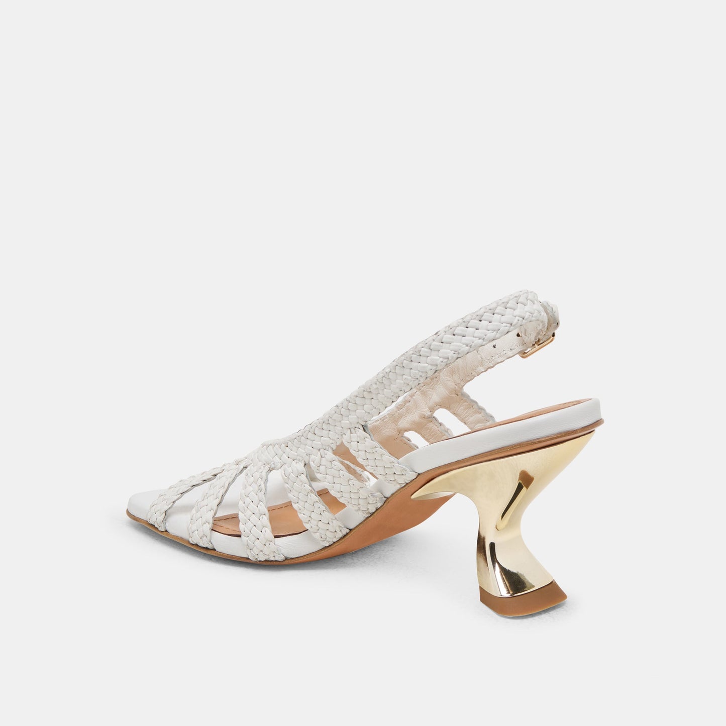 SICILY HEELS WHITE WOVEN LEATHER
 – Dolce Vita Dolce Vita On sale