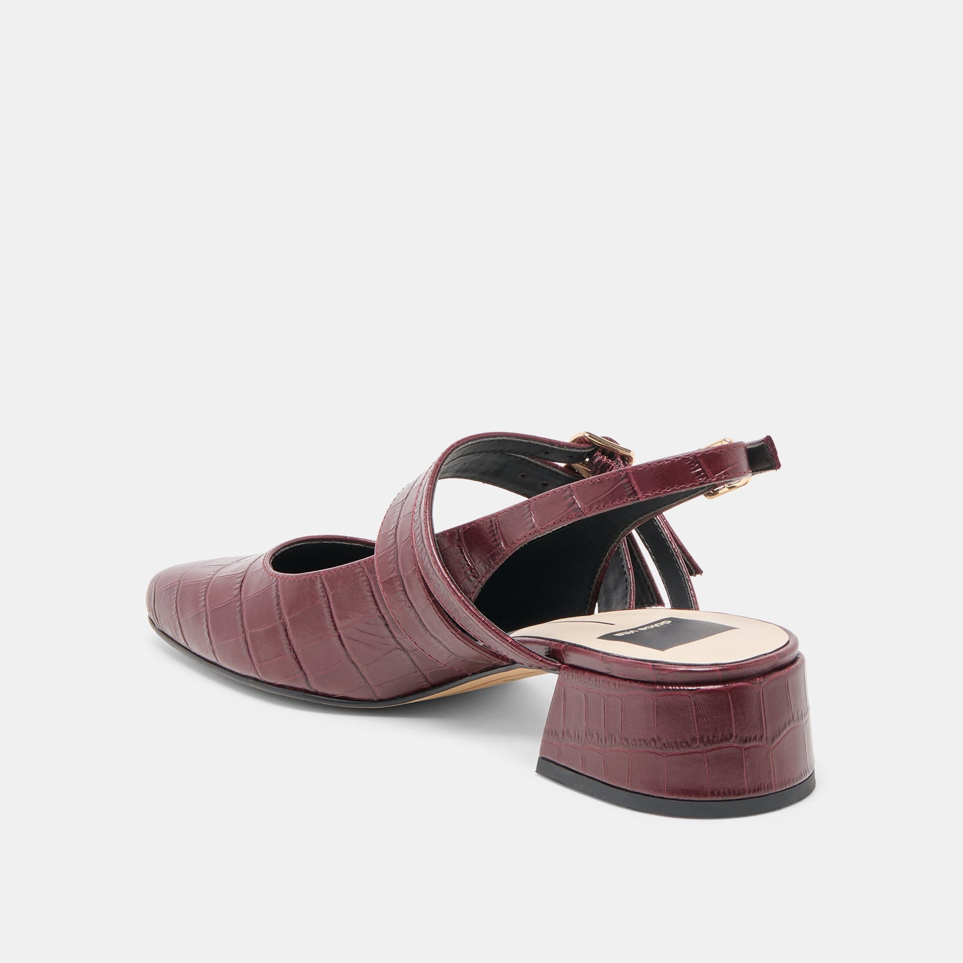 Patzy Oxblood Embossed Leather Heels Dolce Vita On sale