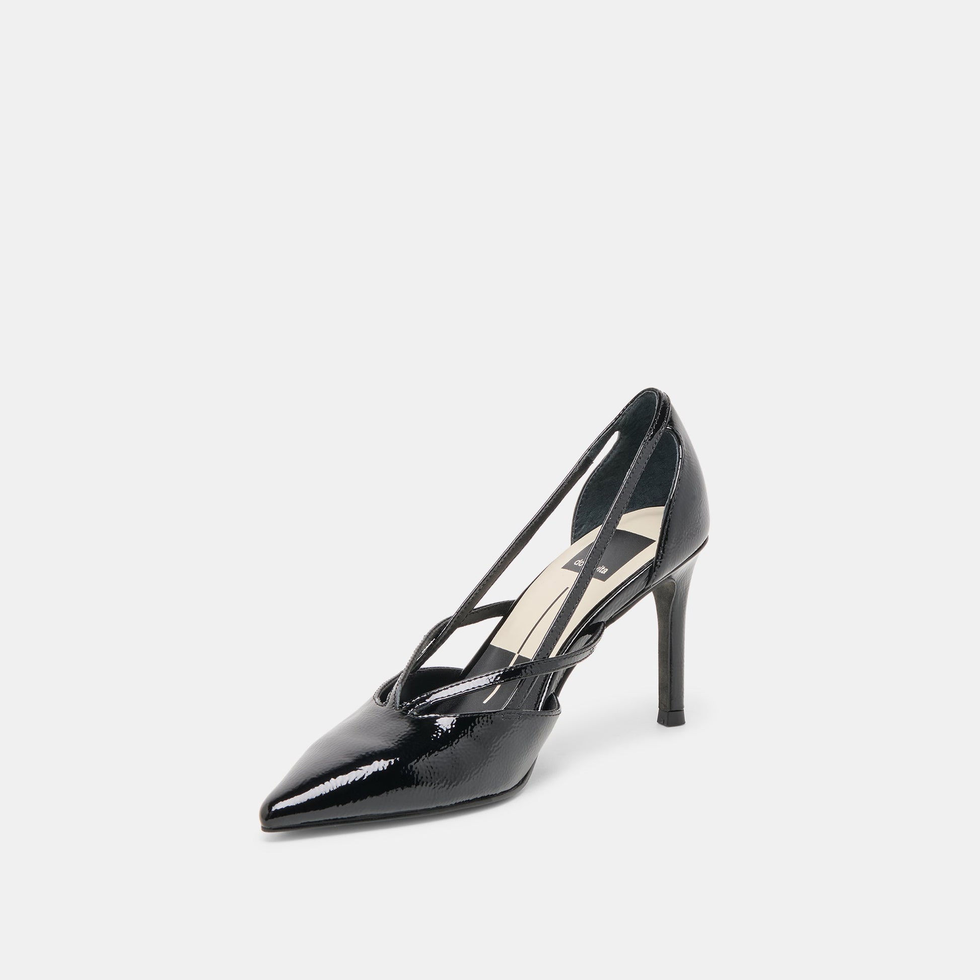 Kaine Midnight Crinkle Patent Leather Heels Dolce Vita Outlet