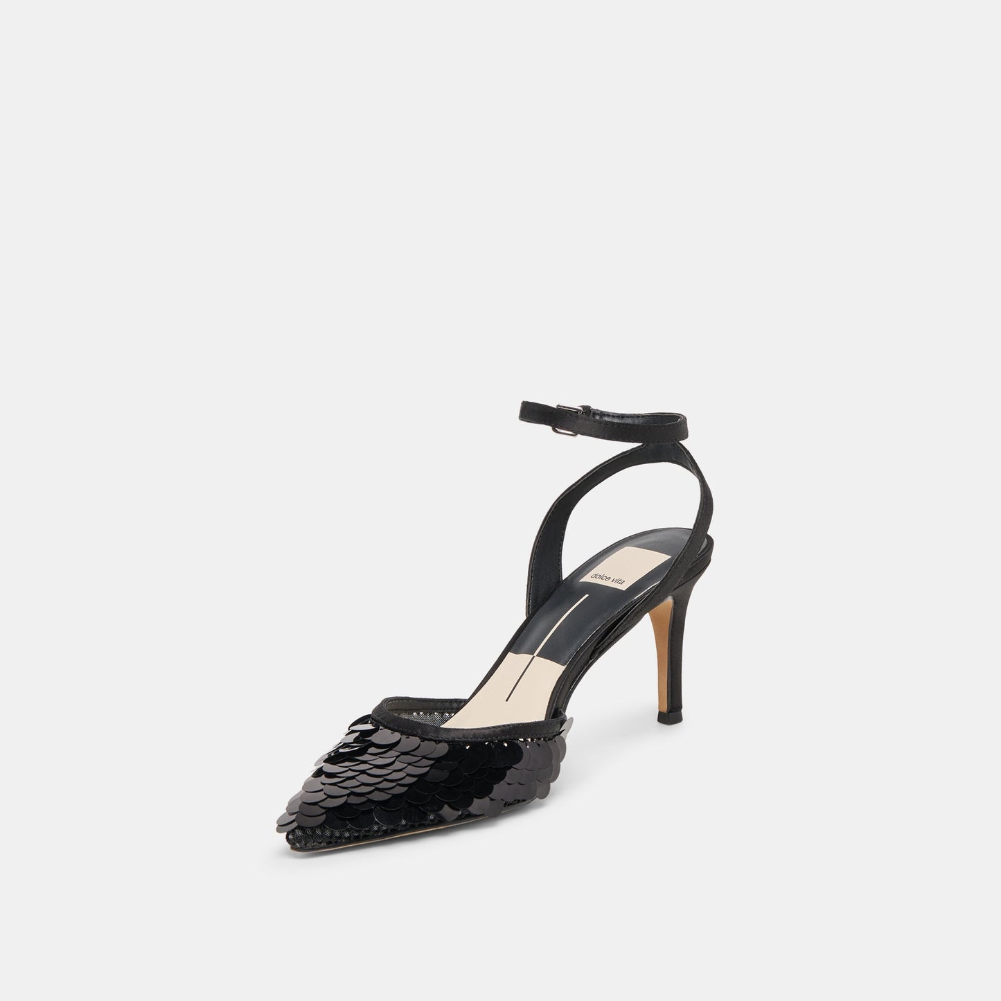 Elizza Confetti Onyx Woven Mesh Heels Dolce Vita Outlet