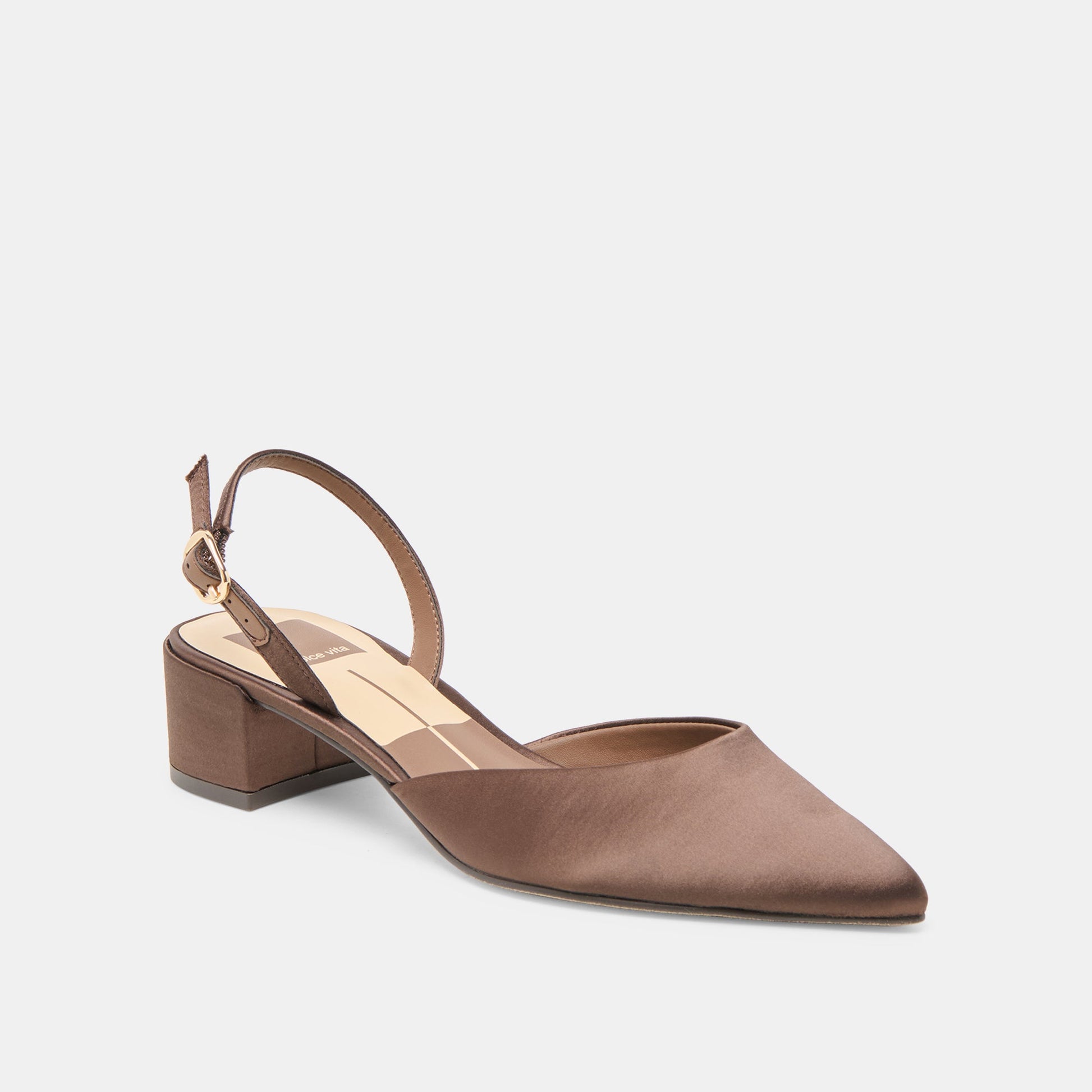 Carel Dk Brown Satin Heels Dolce Vita For sale
