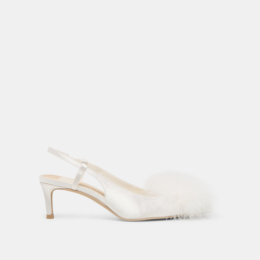 Kamy True White Satin Heels Dolce Vita On sale