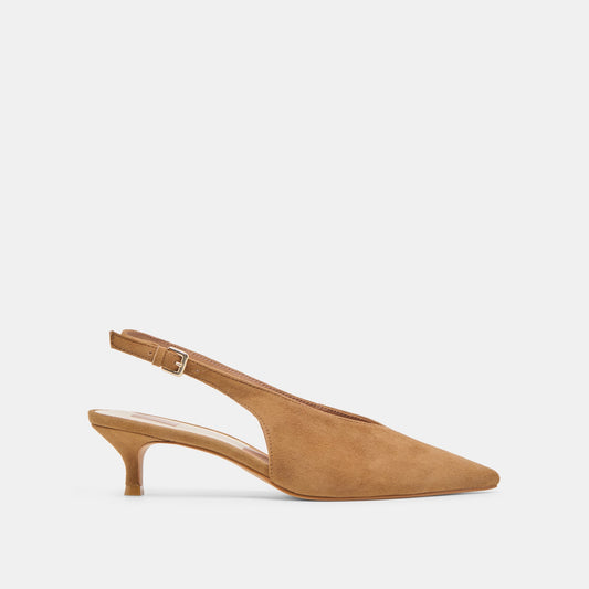 Alenna Lt Brown Suede Heels Dolce Vita us