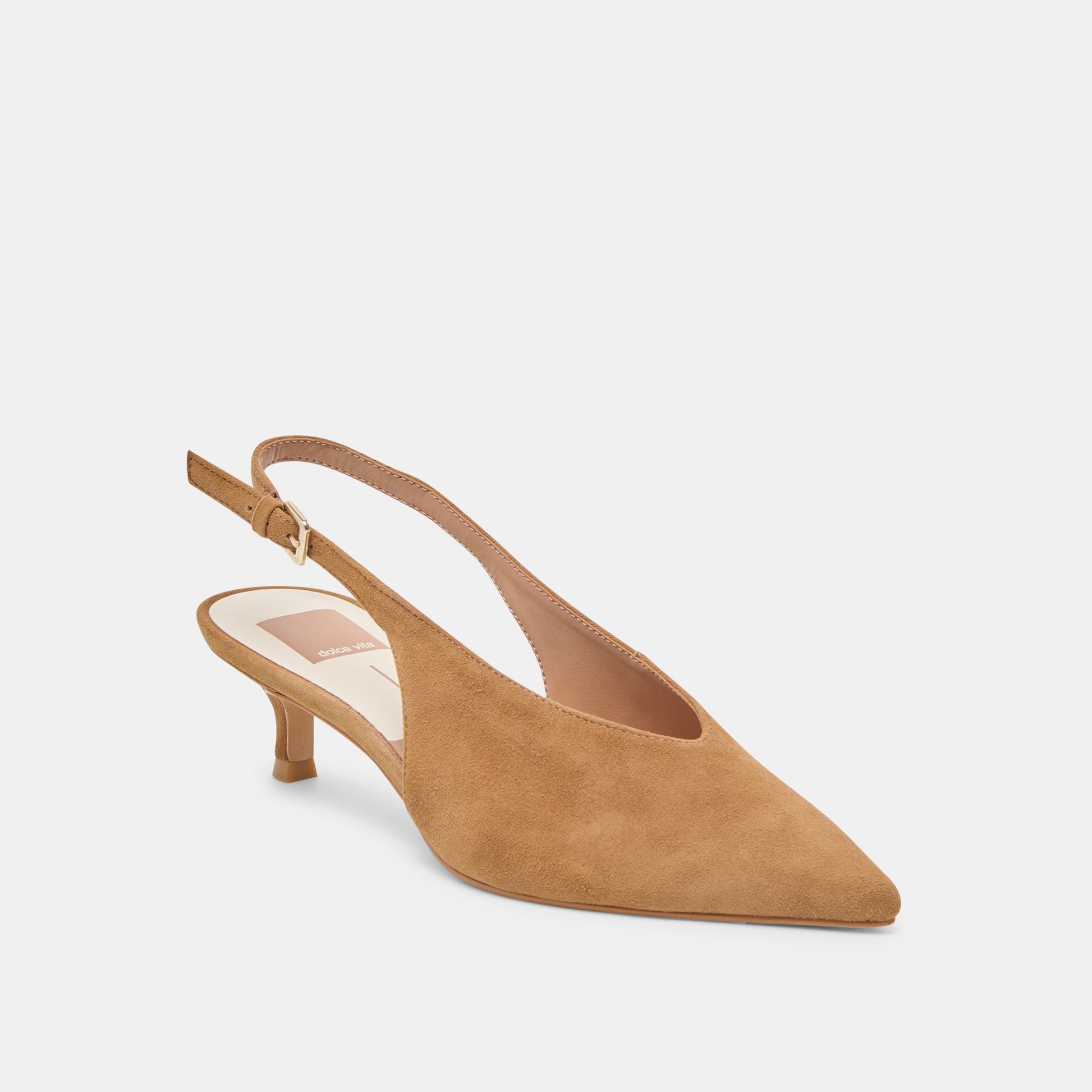 Alenna Lt Brown Suede Heels Dolce Vita us