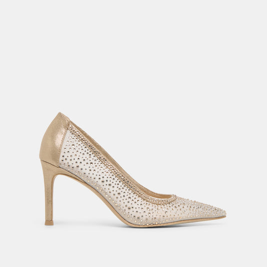Kashe Crystal Lt Gold Mesh Heels Dolce Vita For sale