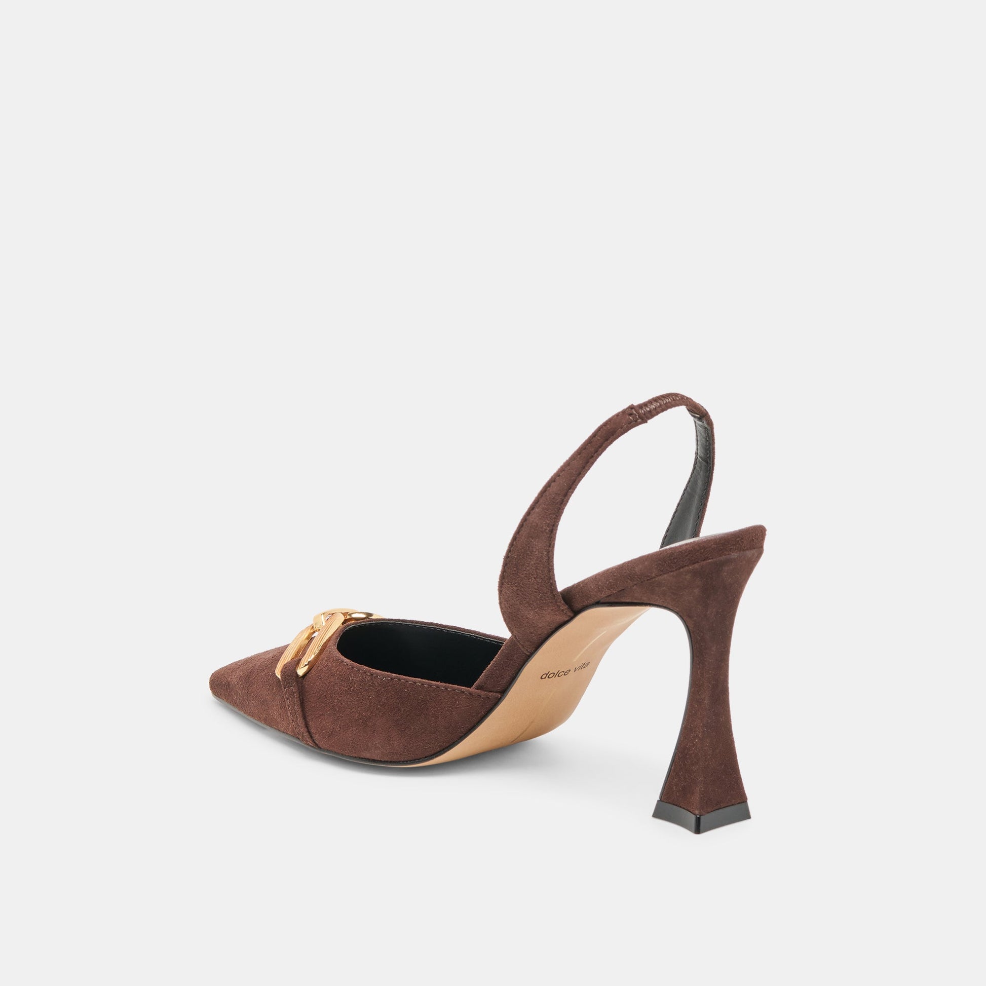 Malik Mahogany Nubuck Heels Dolce Vita New