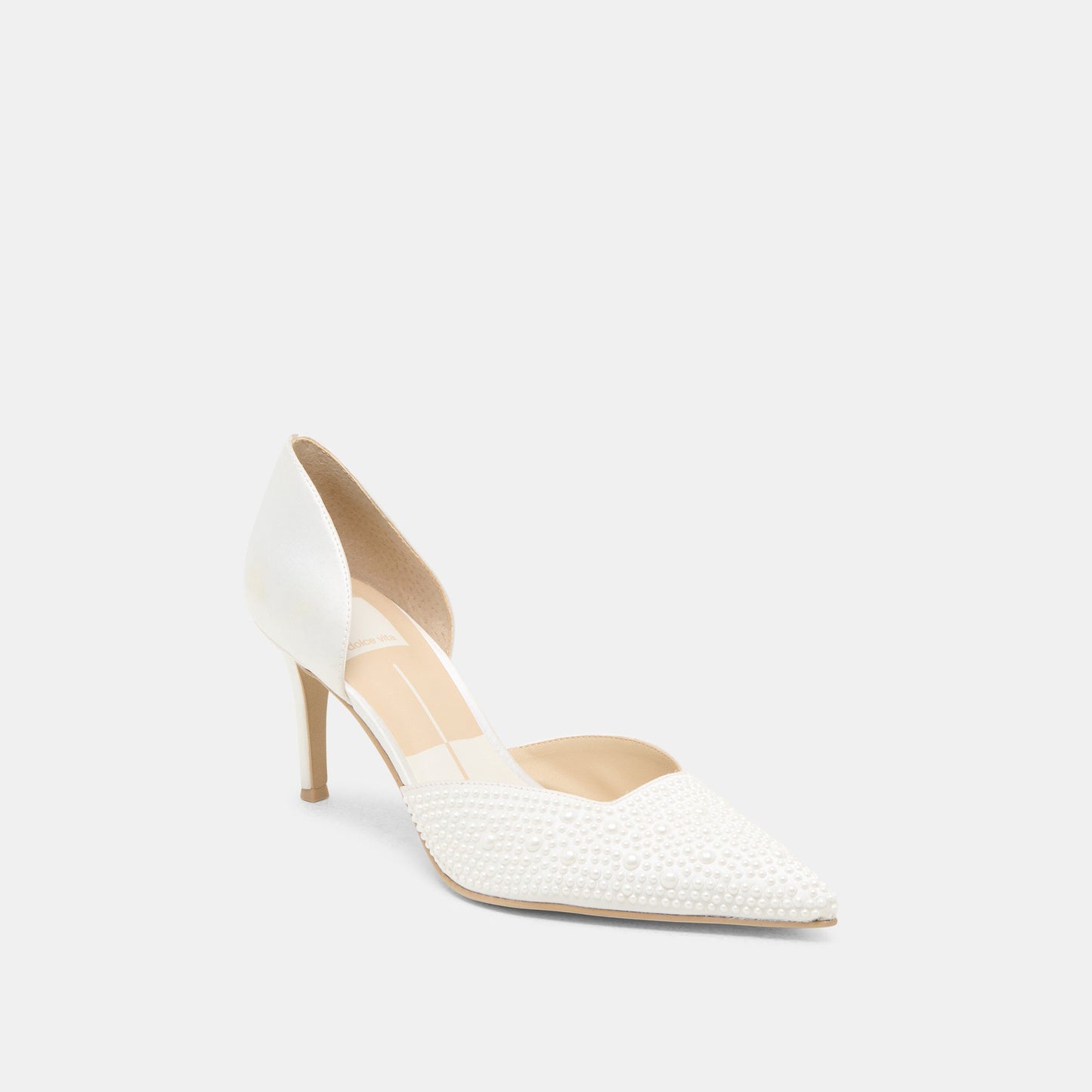 Eloy Pearl Off White Satin Heels Dolce Vita For sale