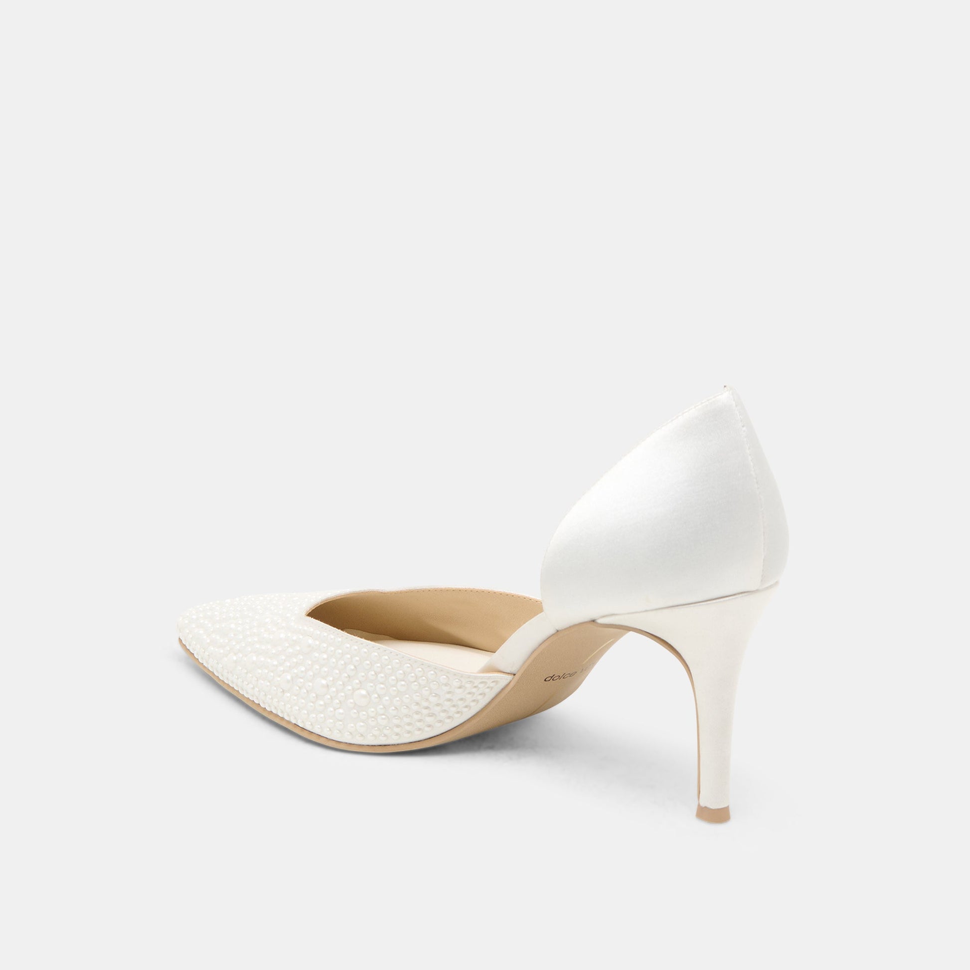 Eloy Pearl Off White Satin Heels Dolce Vita For sale