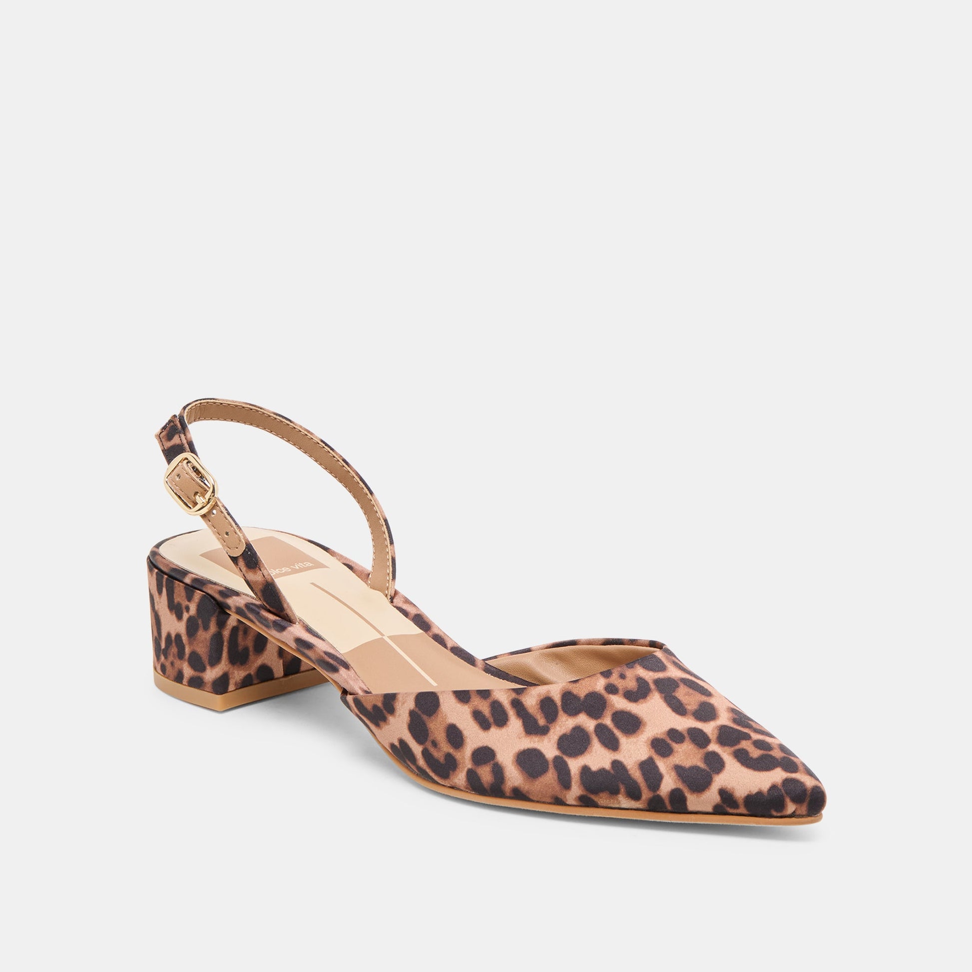 Carel Dk Leopard Satin Heels Dolce Vita us