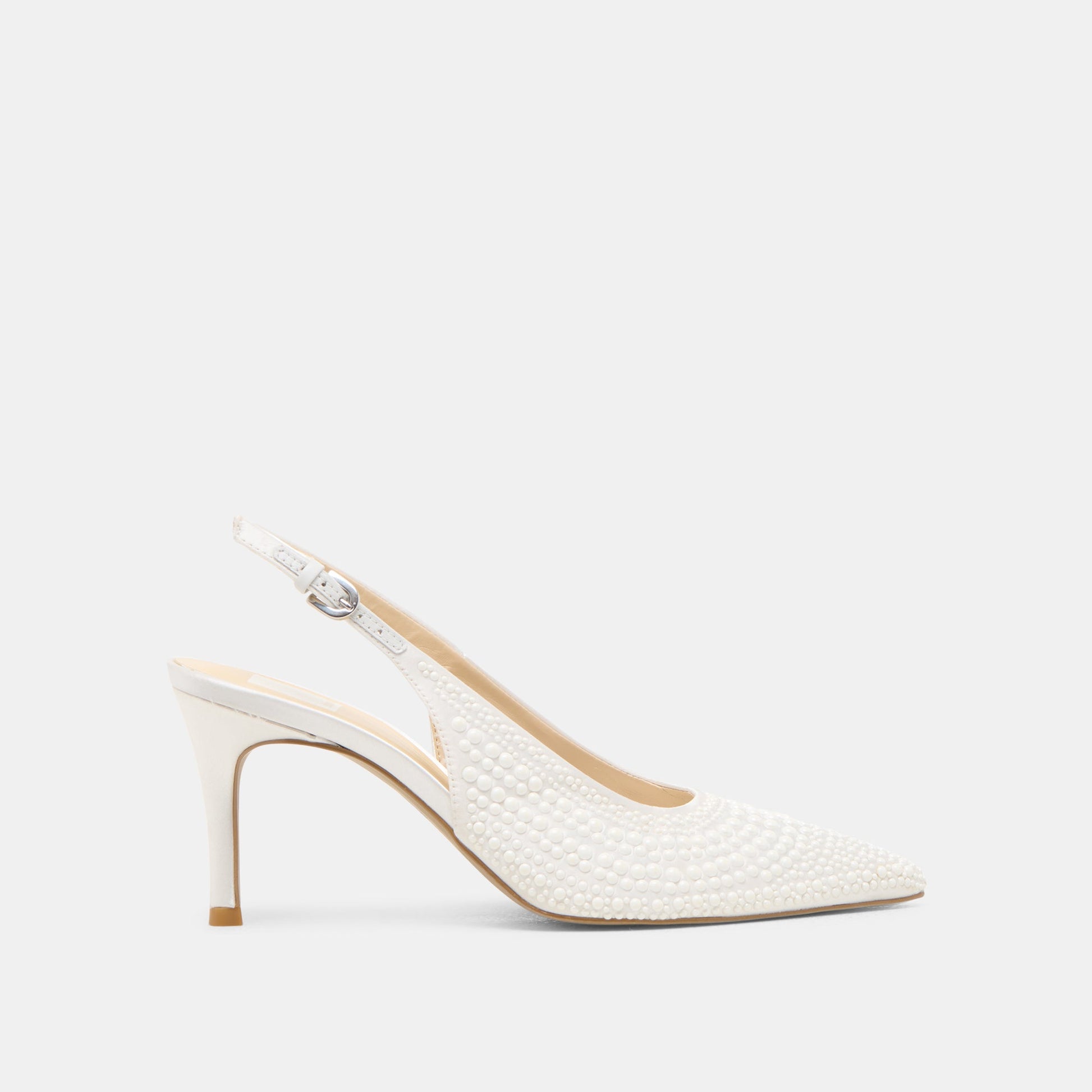 Elasi Pearl Off White Satin Heels Dolce Vita Sale