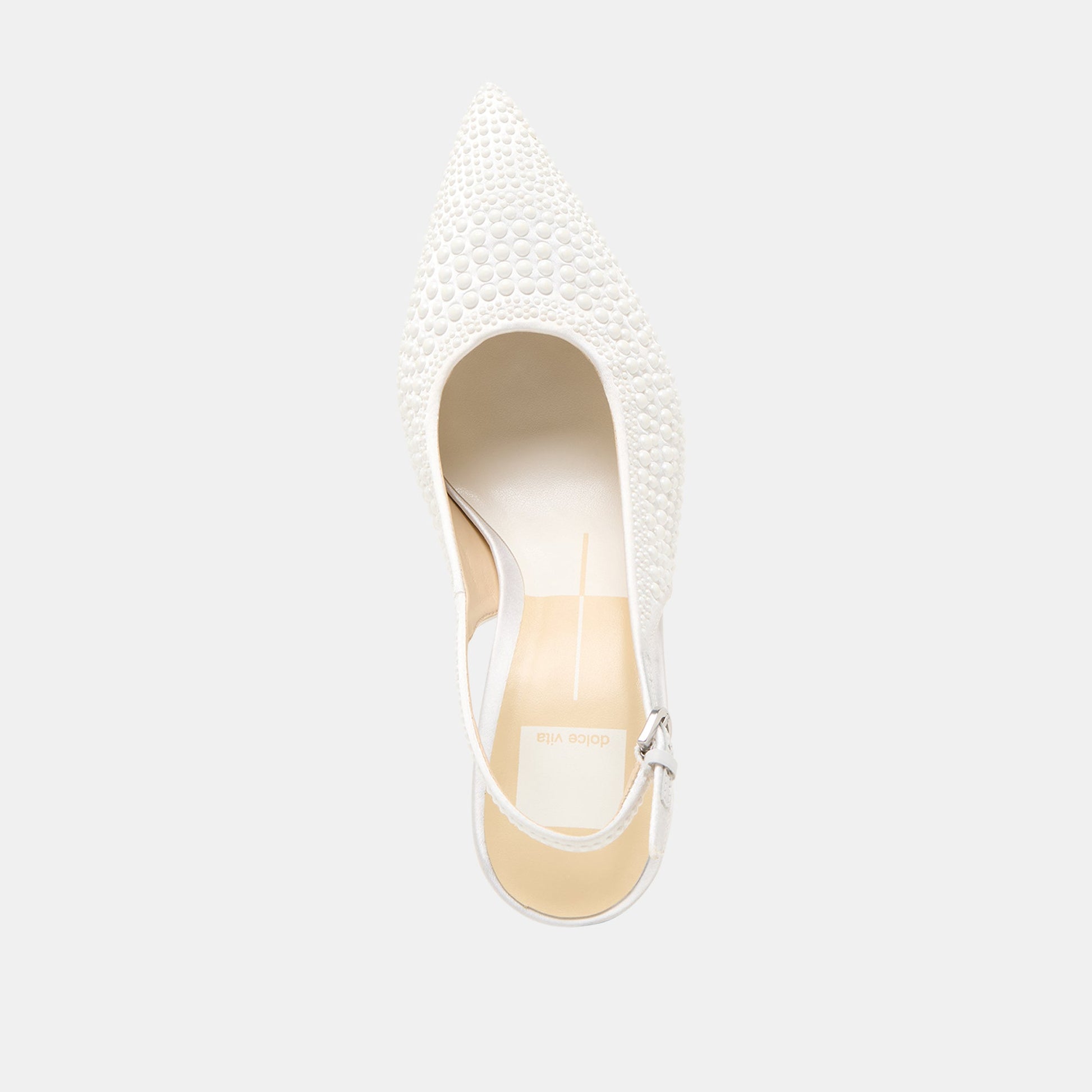 Elasi Pearl Off White Satin Heels Dolce Vita Sale