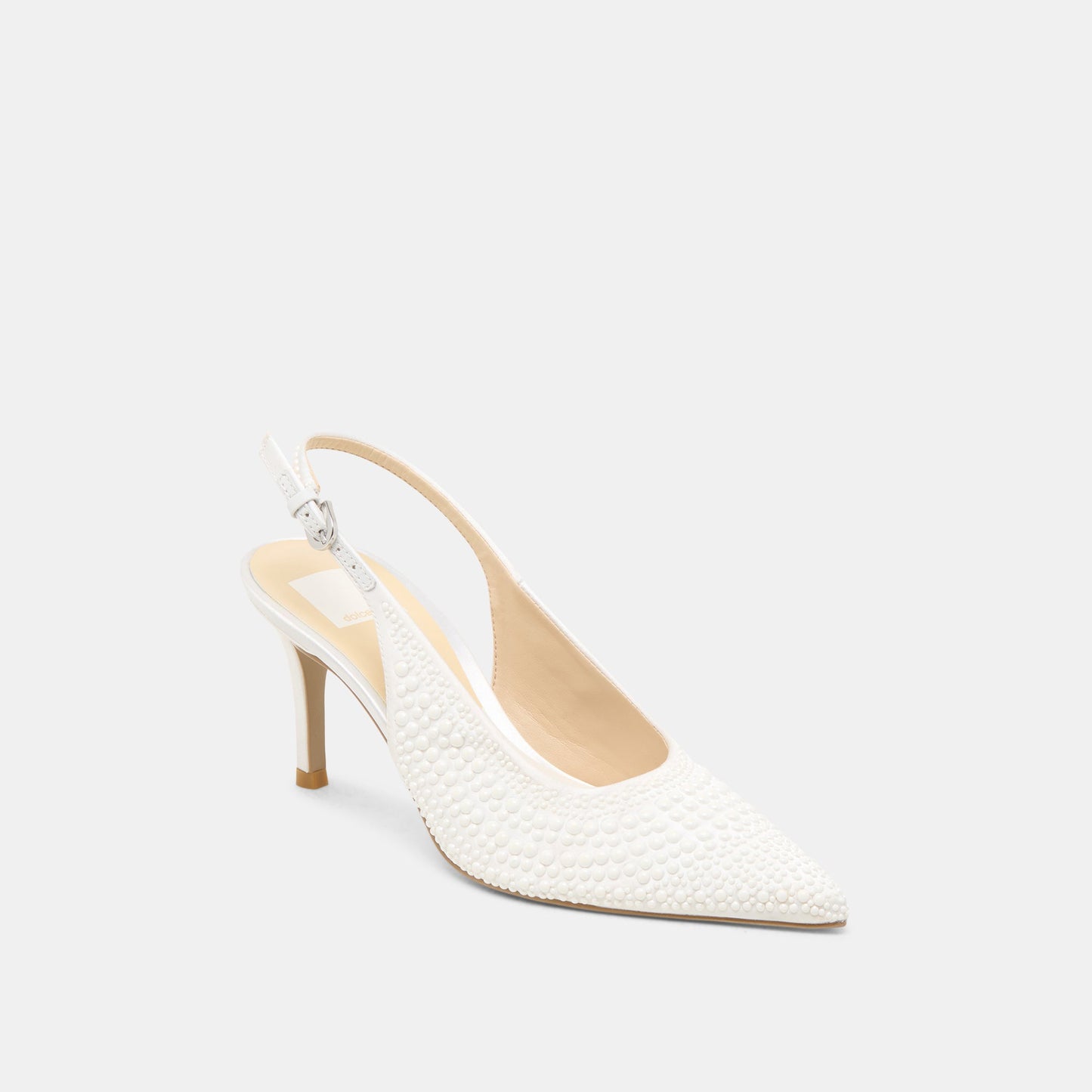 Elasi Pearl Off White Satin Heels Dolce Vita Sale