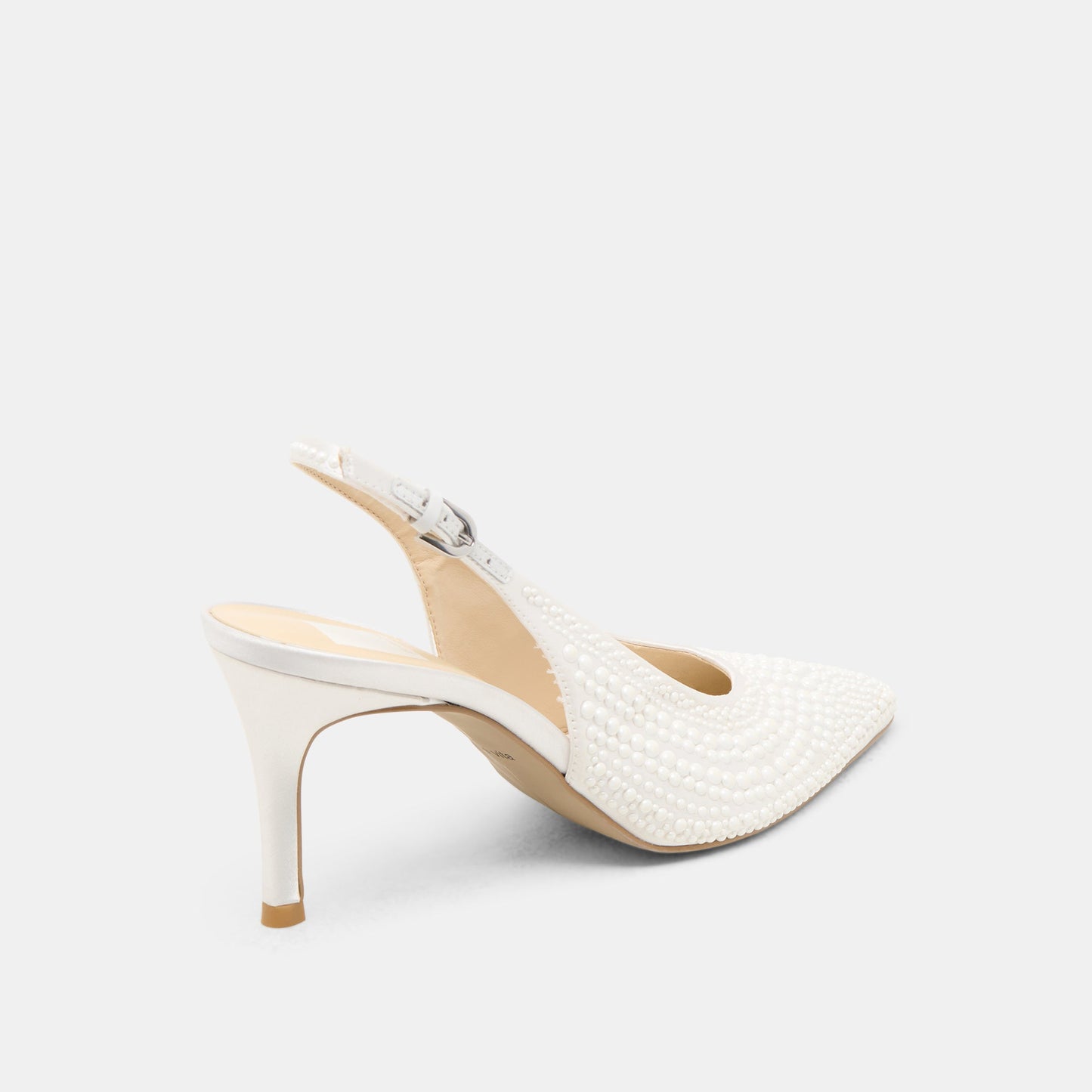 Elasi Pearl Off White Satin Heels Dolce Vita Sale