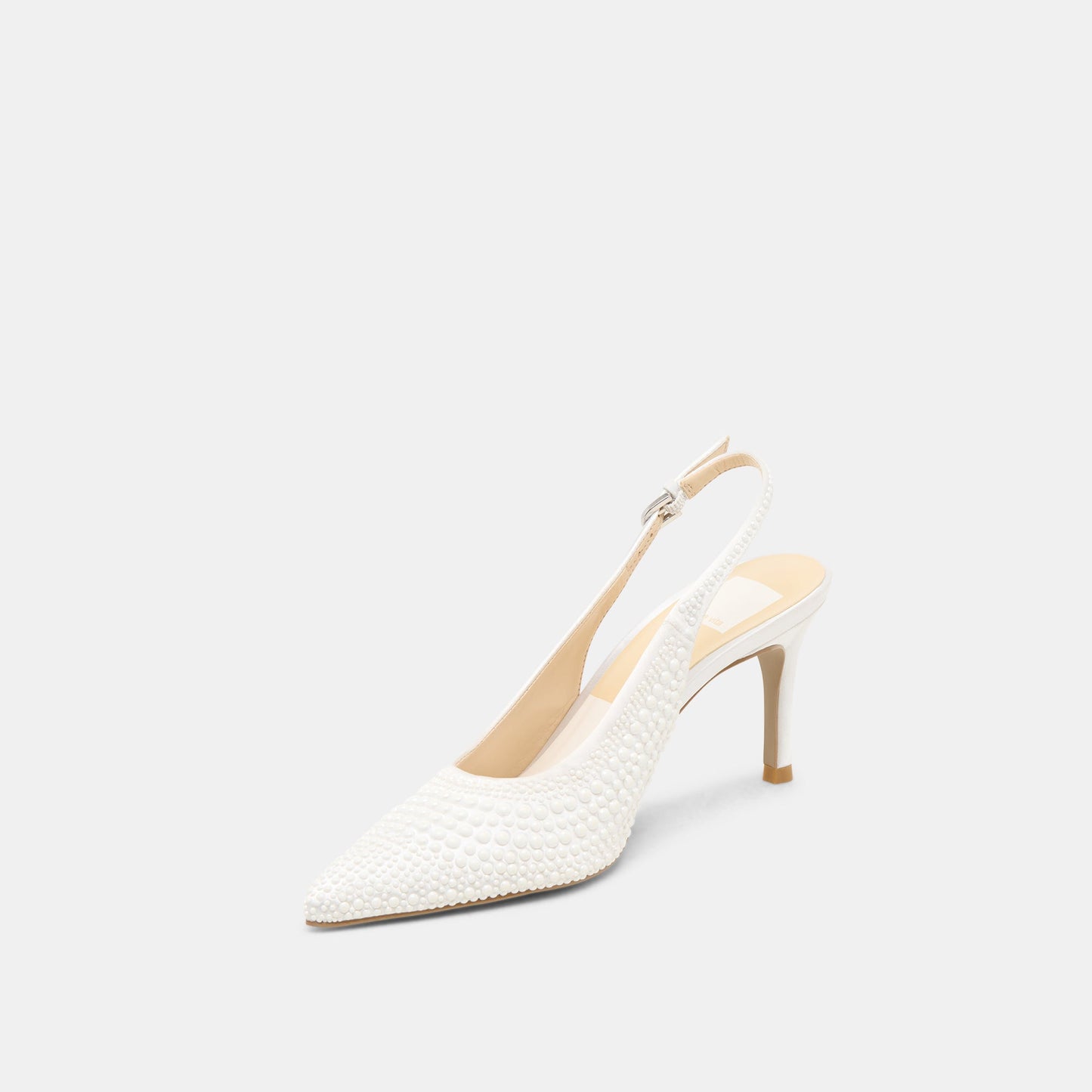 Elasi Pearl Off White Satin Heels Dolce Vita Sale