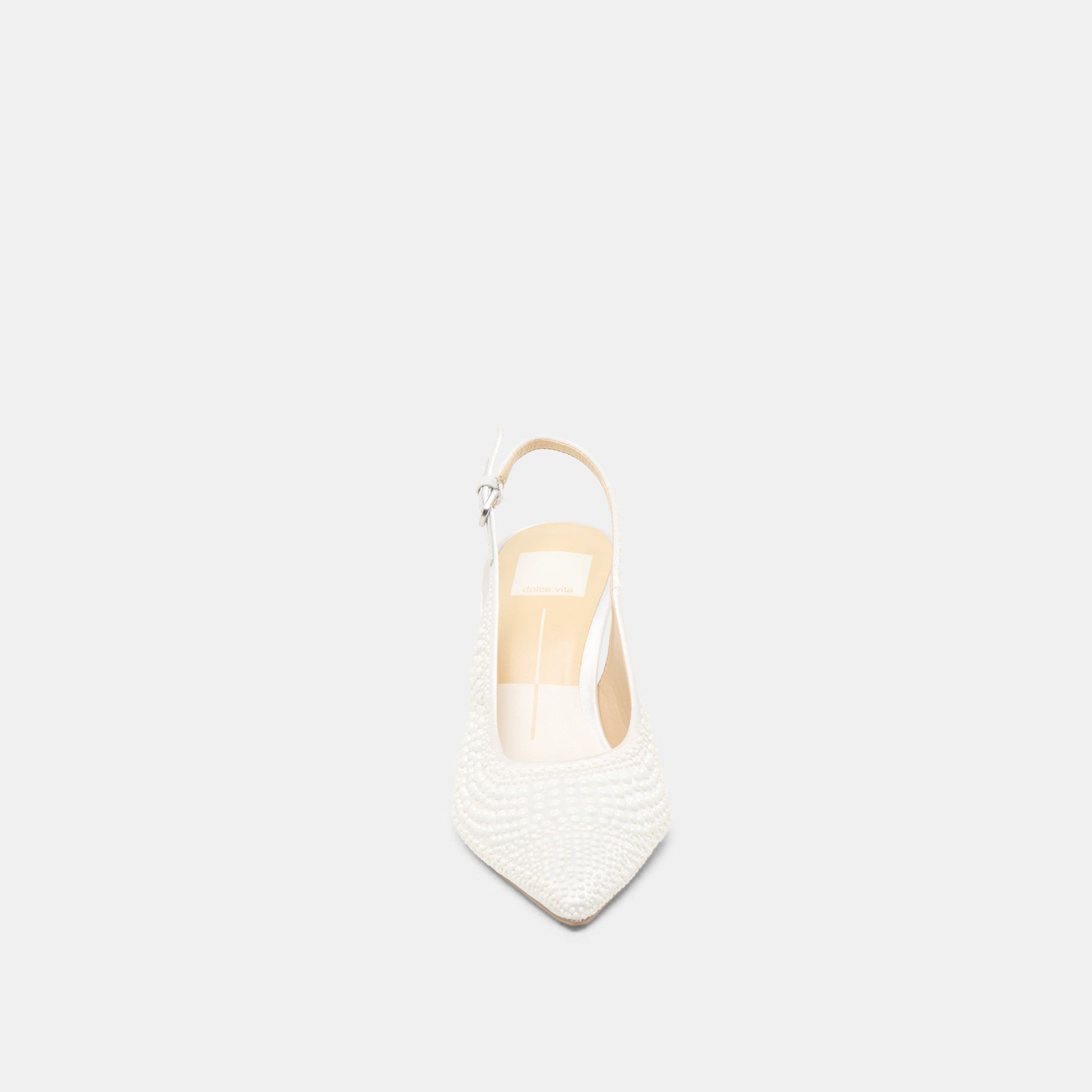 Elasi Pearl Off White Satin Heels Dolce Vita Sale