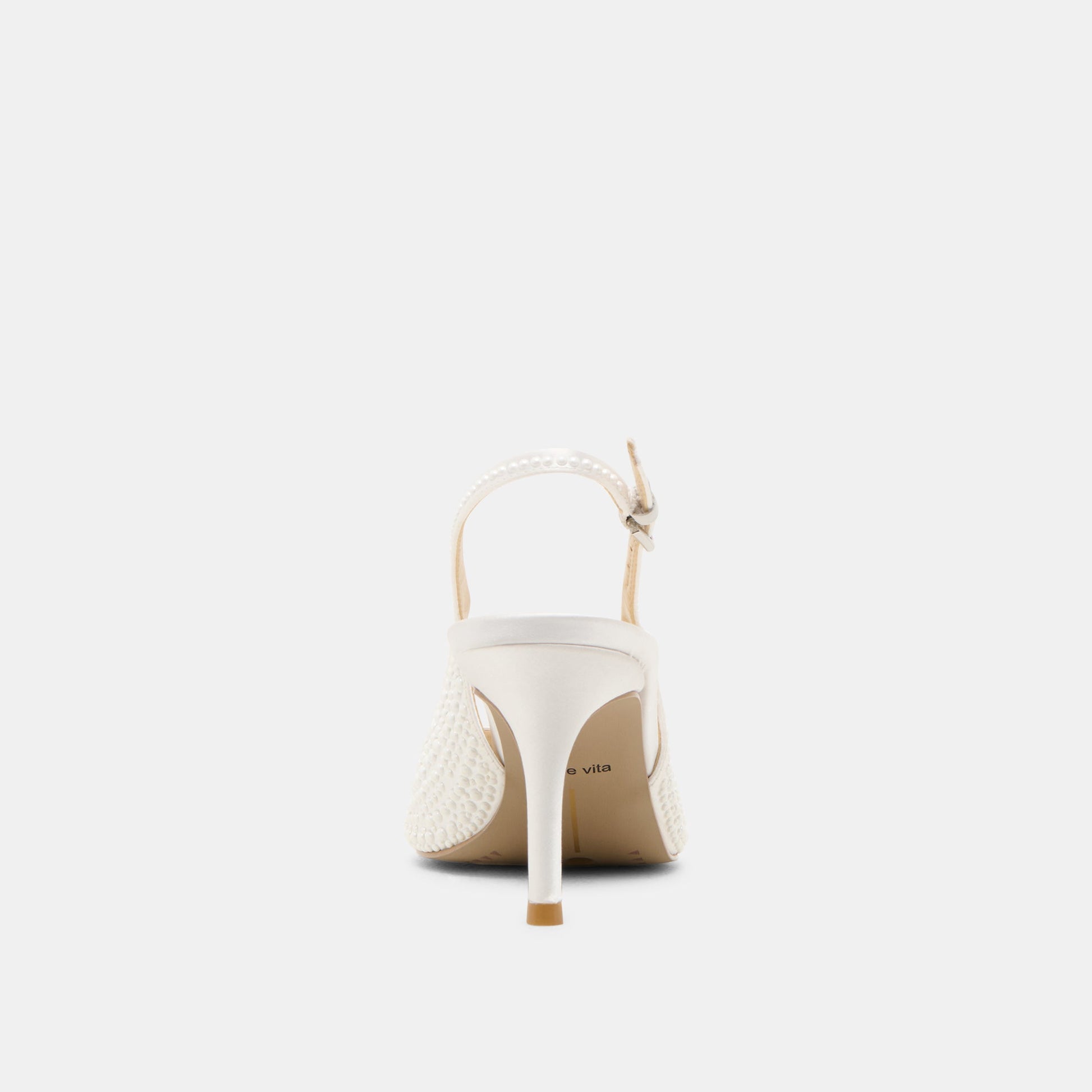 Elasi Pearl Off White Satin Heels Dolce Vita Sale