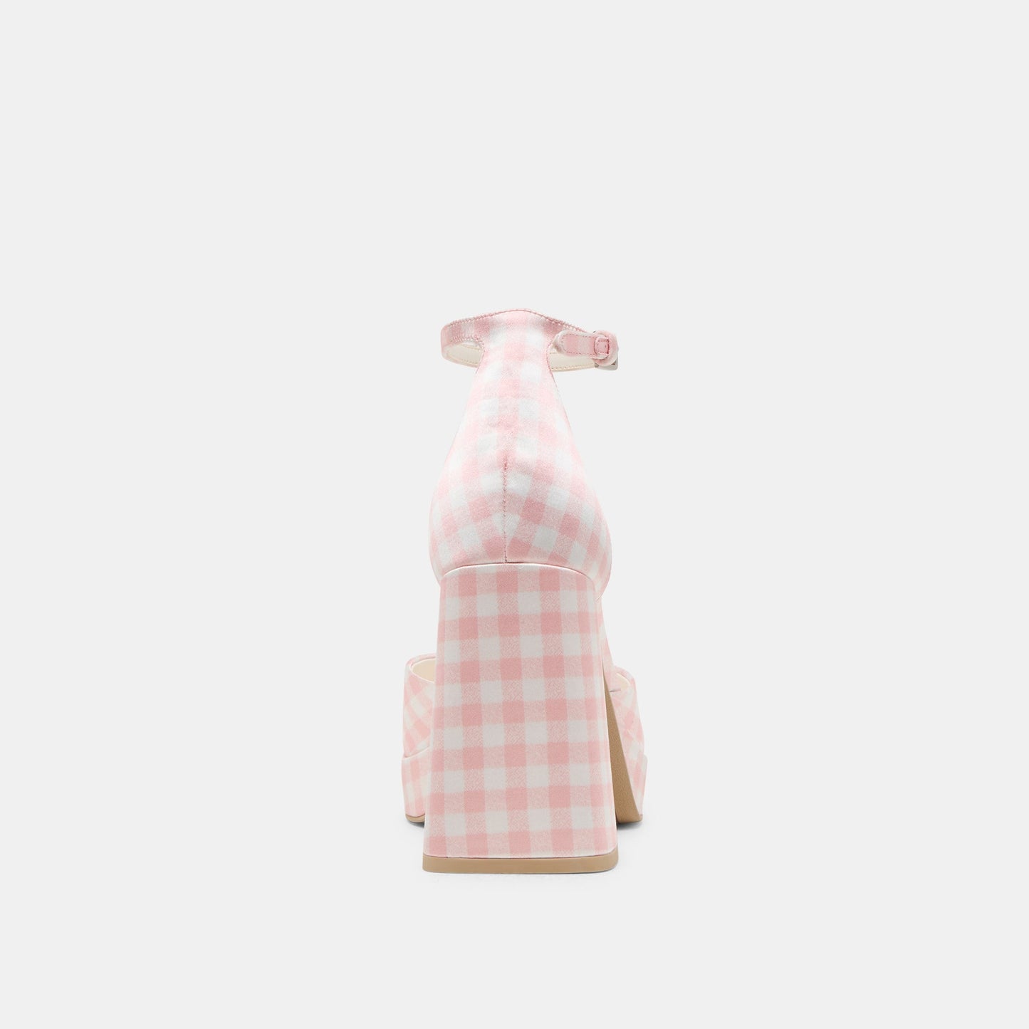Pandro X Byrdie Golf Pink Plaid Gingham Wide Heels Dolce Vita On sale