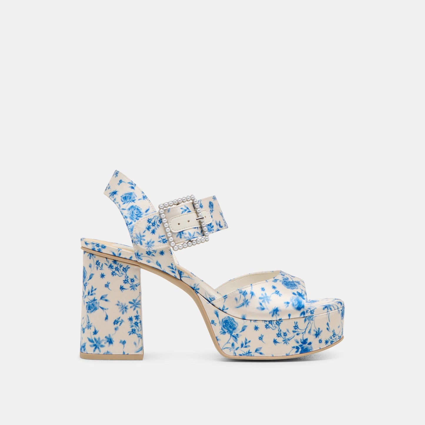 Bobby Pearl Blue Floral Satin Heels Dolce Vita For sale