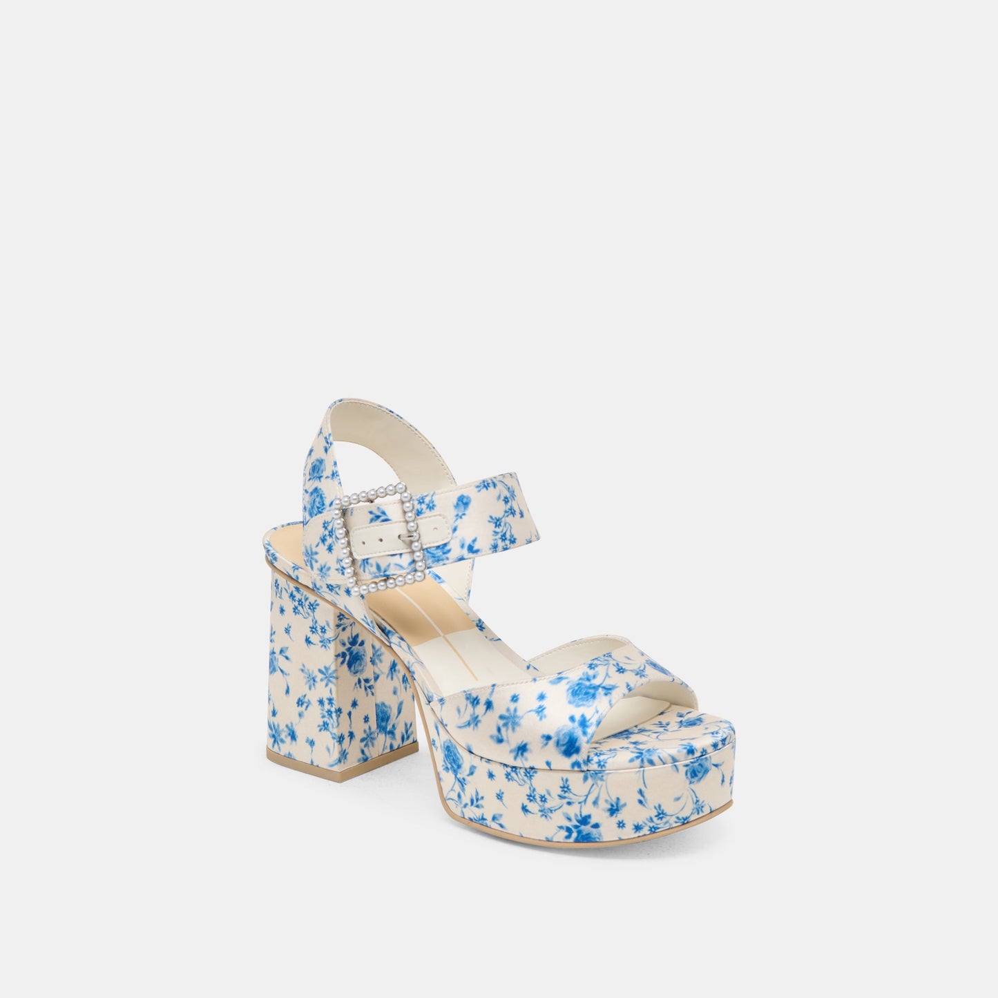 Bobby Pearl Blue Floral Satin Heels Dolce Vita For sale