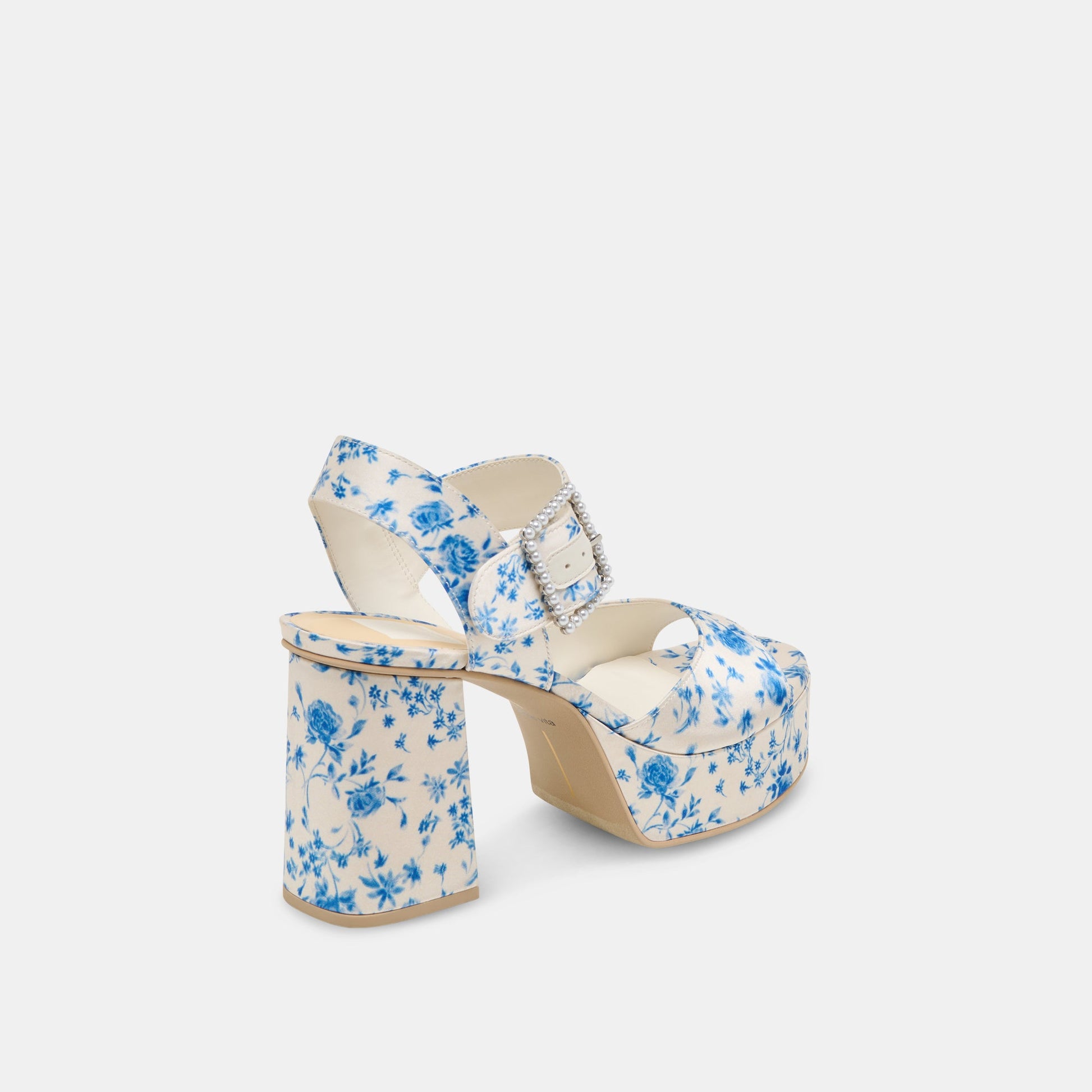 Bobby Pearl Blue Floral Satin Heels Dolce Vita For sale