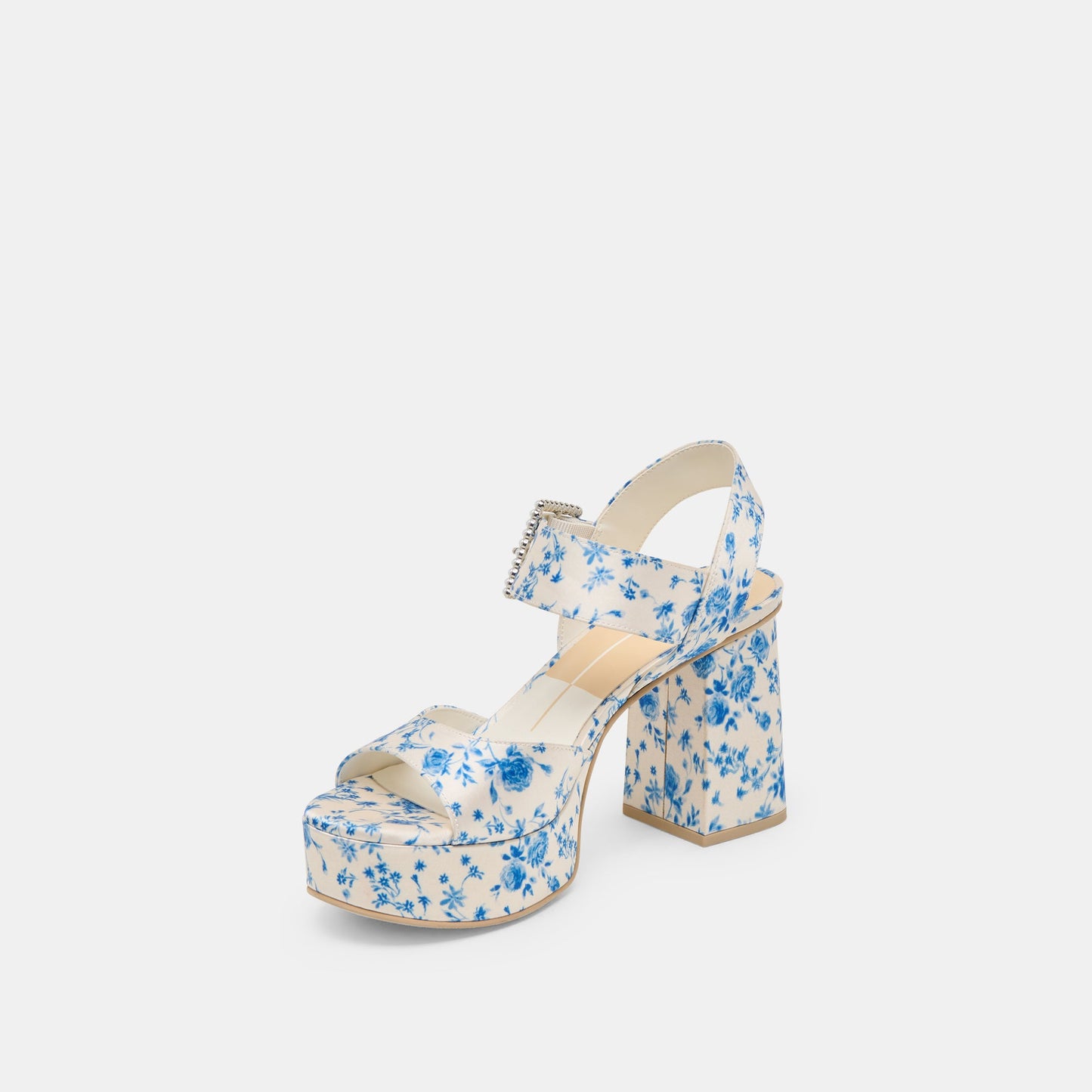 Bobby Pearl Blue Floral Satin Heels Dolce Vita For sale