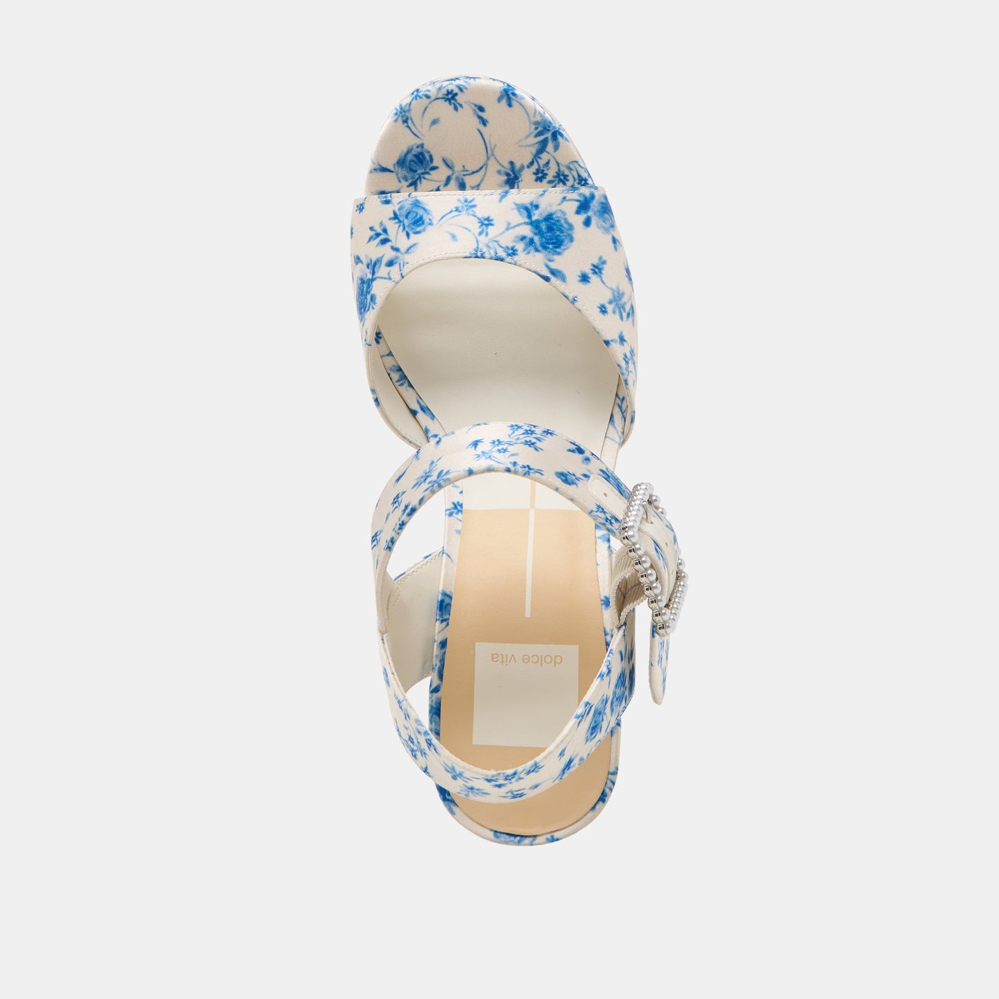 Bobby Pearl Blue Floral Satin Heels Dolce Vita For sale