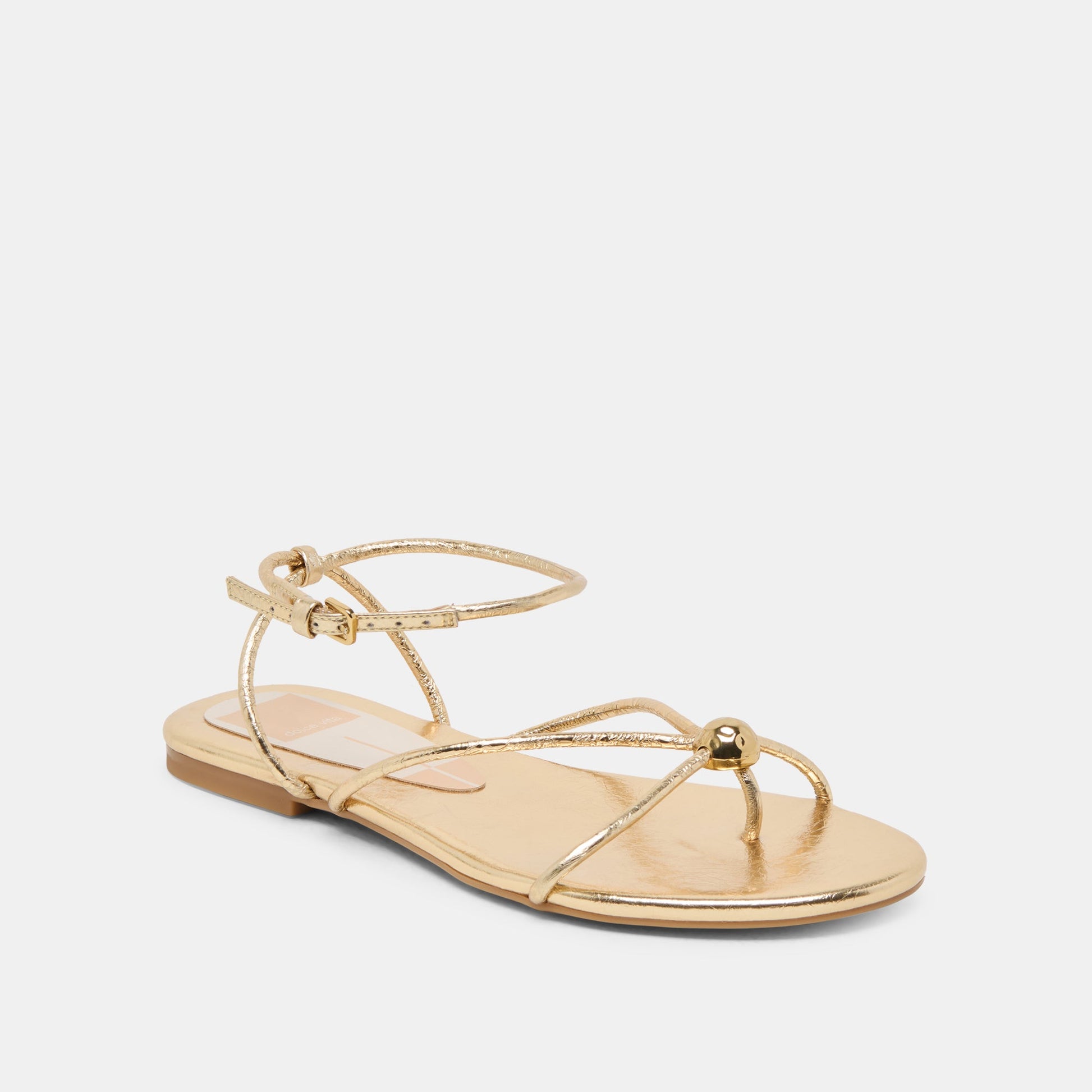 Kenley Gold Leather Sandals Dolce Vita Outlet