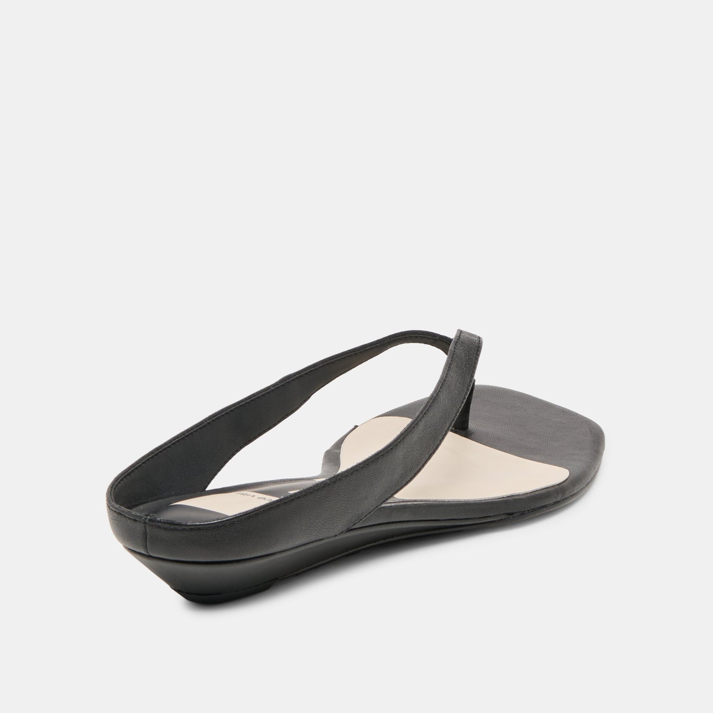 GIZEL Black Leather Thong Square-Toe Sandals Dolce Vita Online